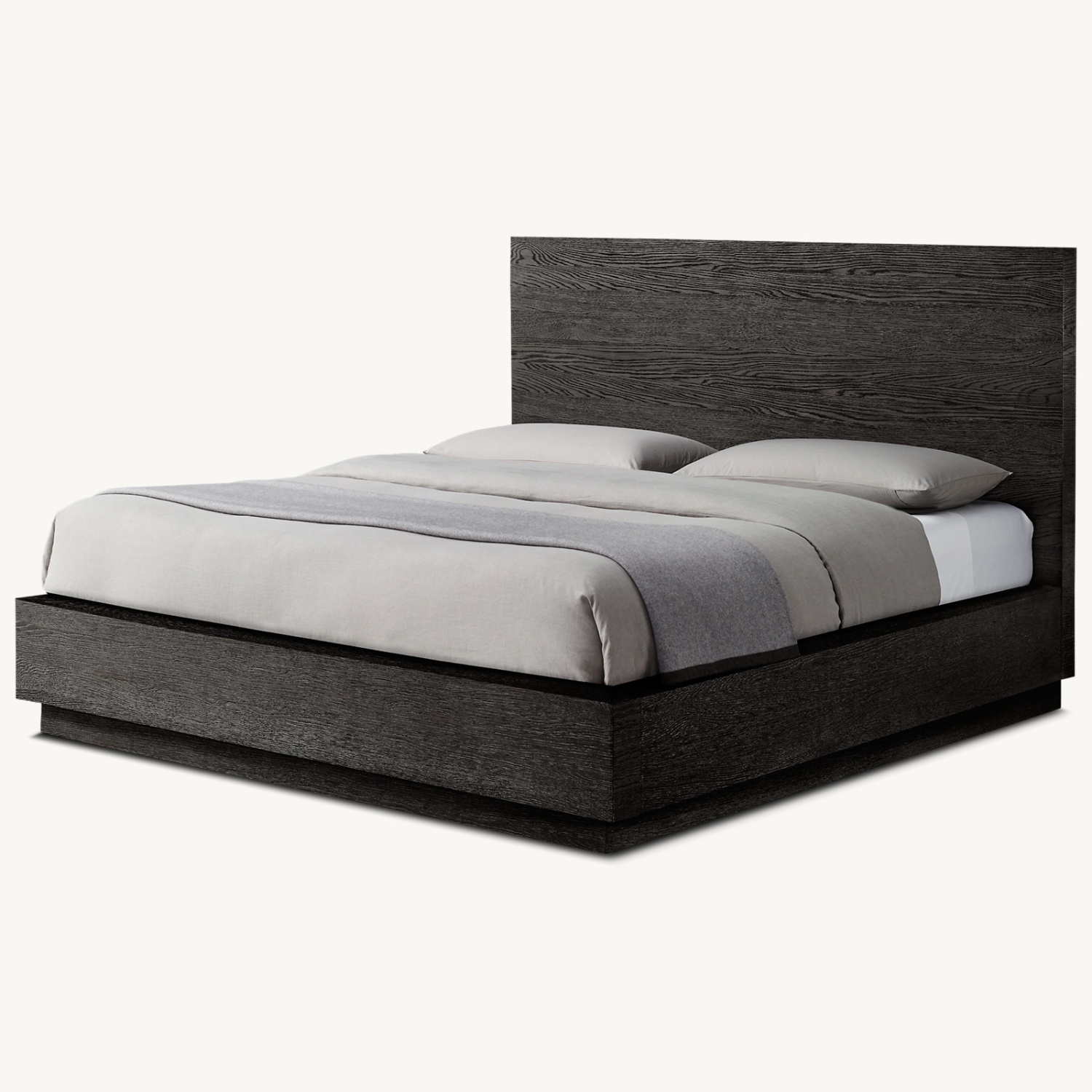 Restoration Hardware Black Machinto Panel Bed - image-0