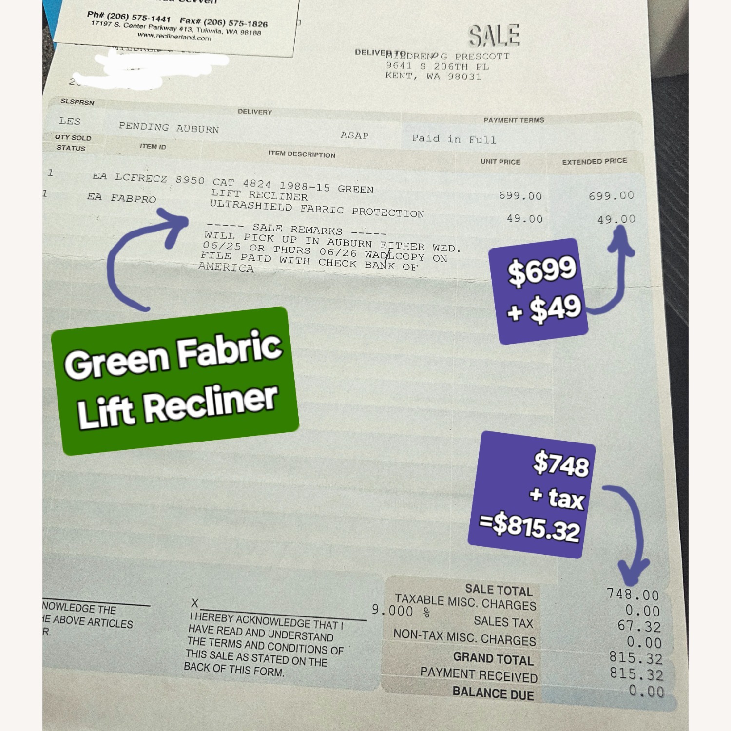 Catnapper Fabric Lift Recliner Olive Green - image-29