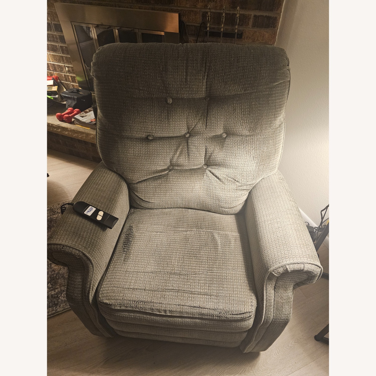 Catnapper Fabric Lift Recliner Olive Green - image-1