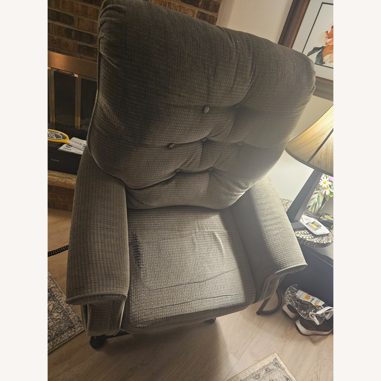 Catnapper Fabric Lift Recliner Olive Green - image-7