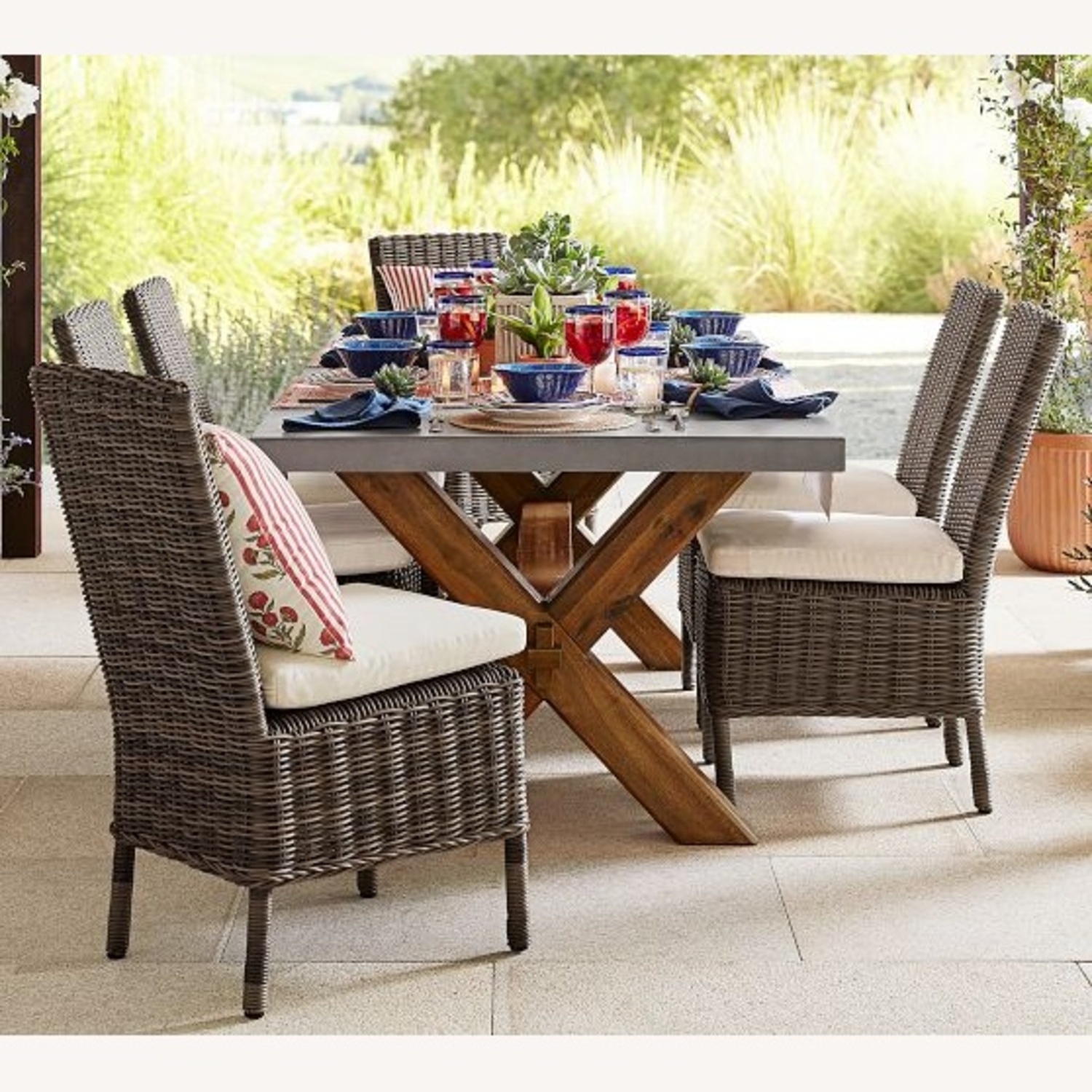 Pottery Barn Abbott Concrete Patio Furniture - image-6