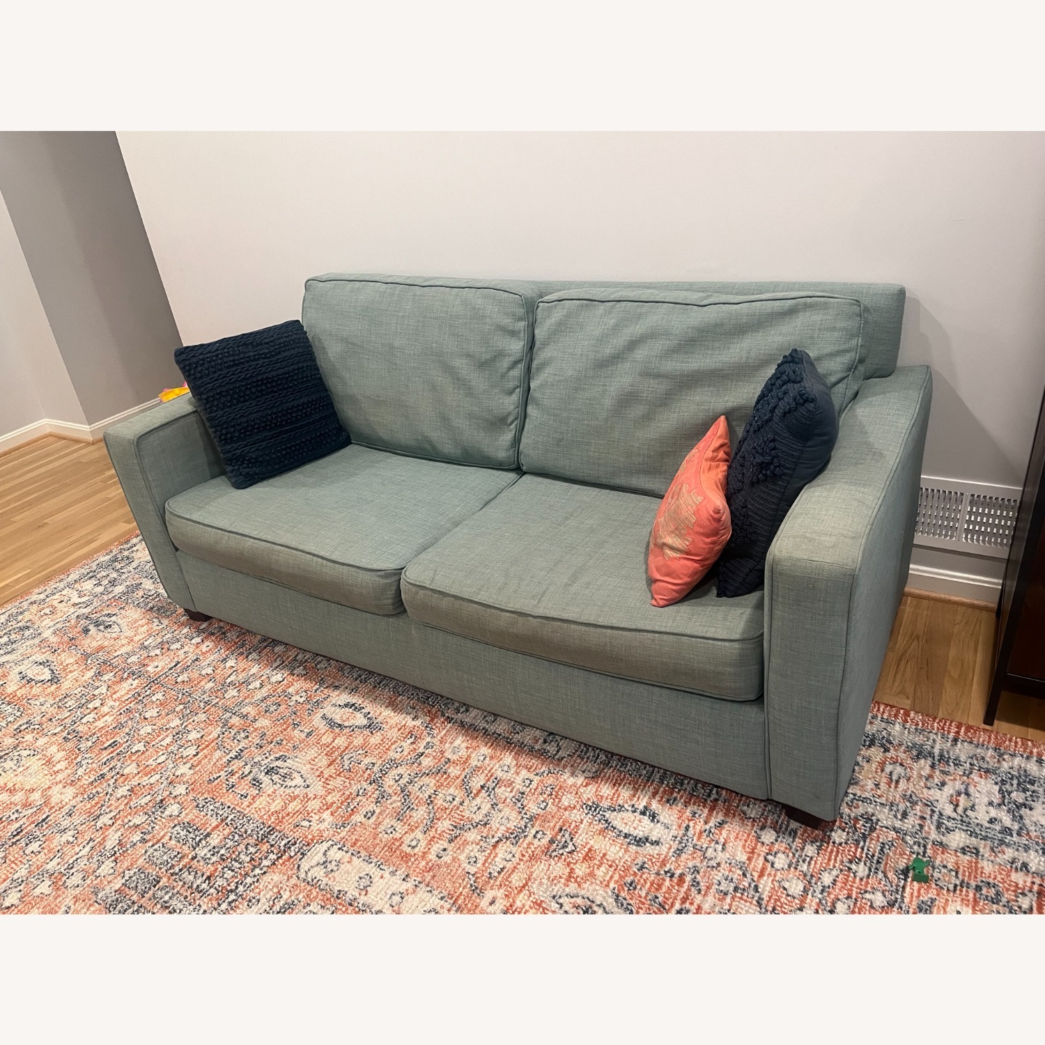 West Elm Henry Light Gray Fabric 2 Seater Sofa - image-3