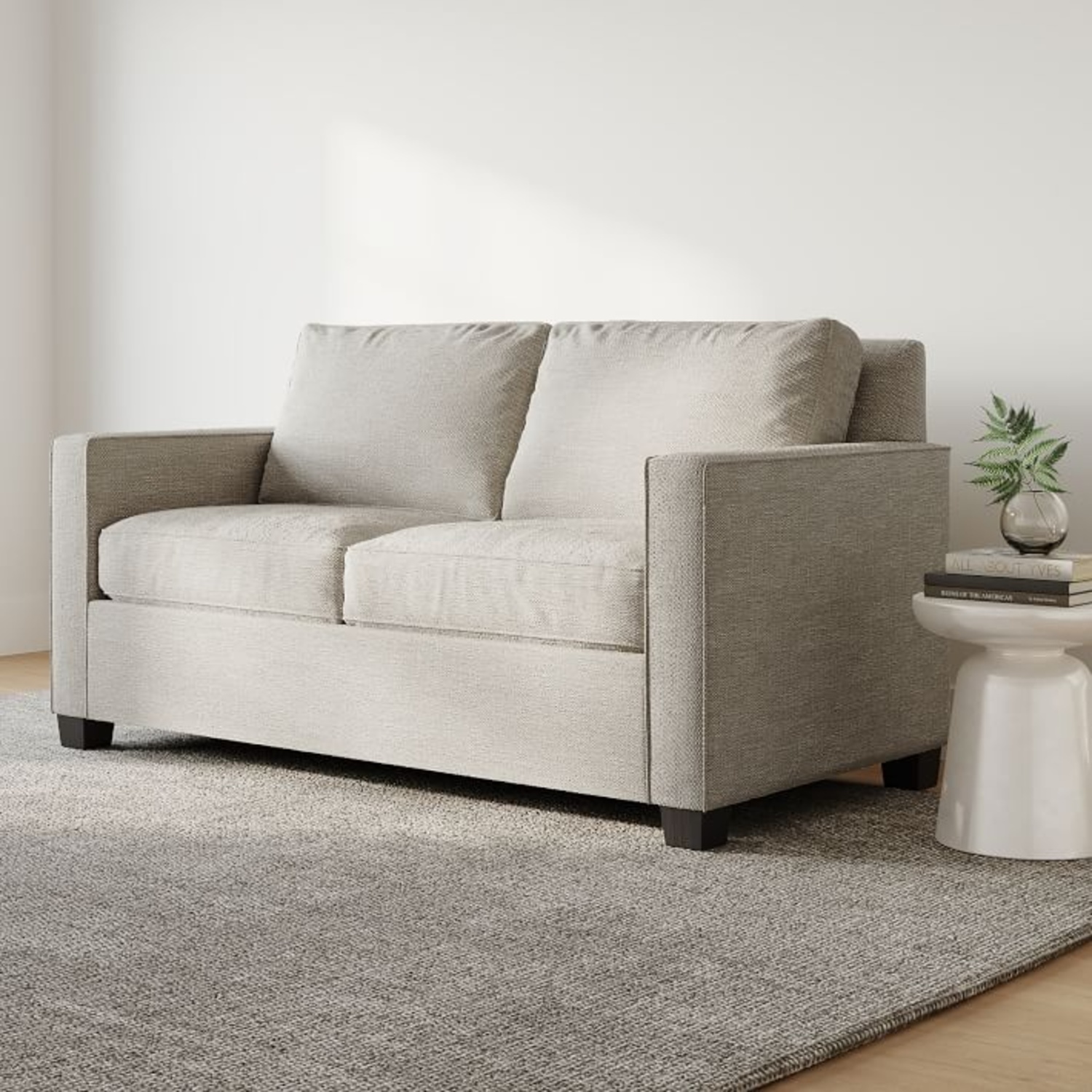 West Elm Henry Light Gray Fabric 2 Seater Sofa - image-6