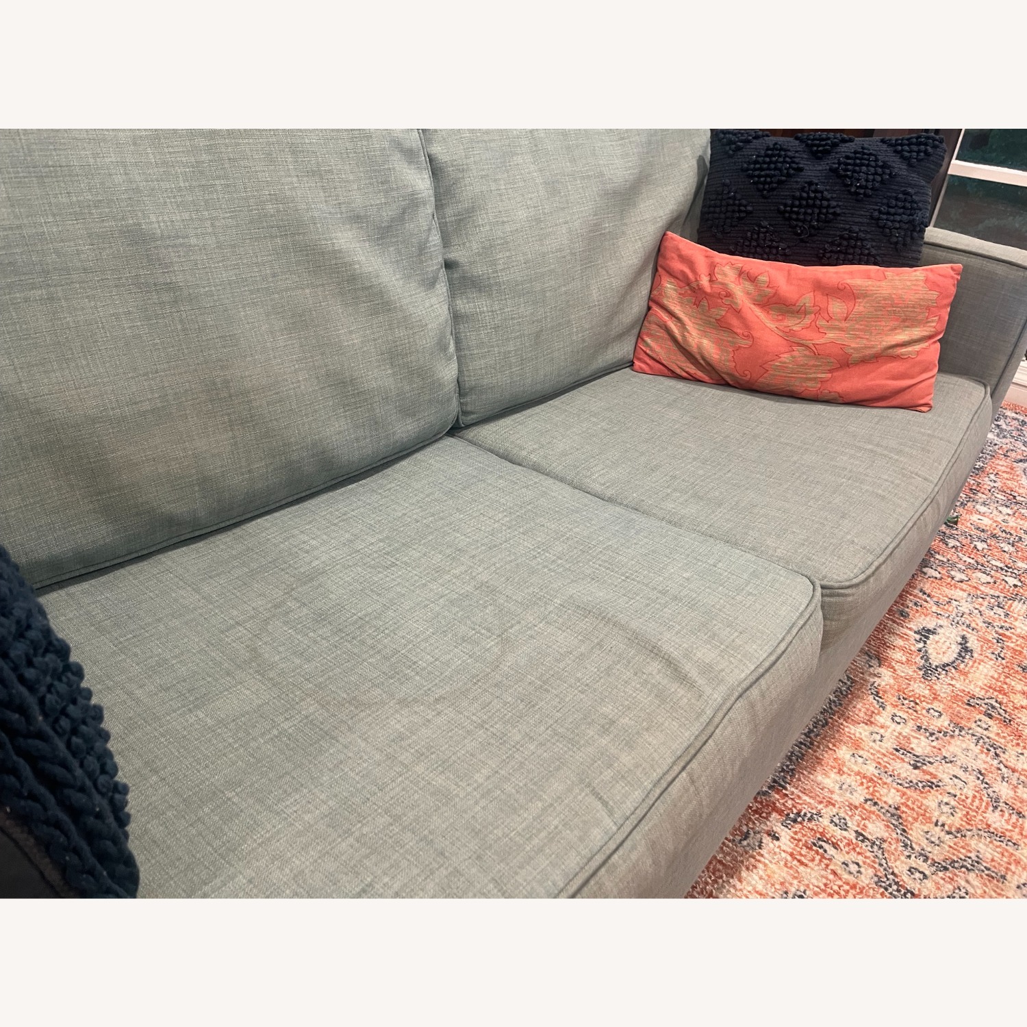West Elm Henry Light Gray Fabric 2 Seater Sofa - image-4
