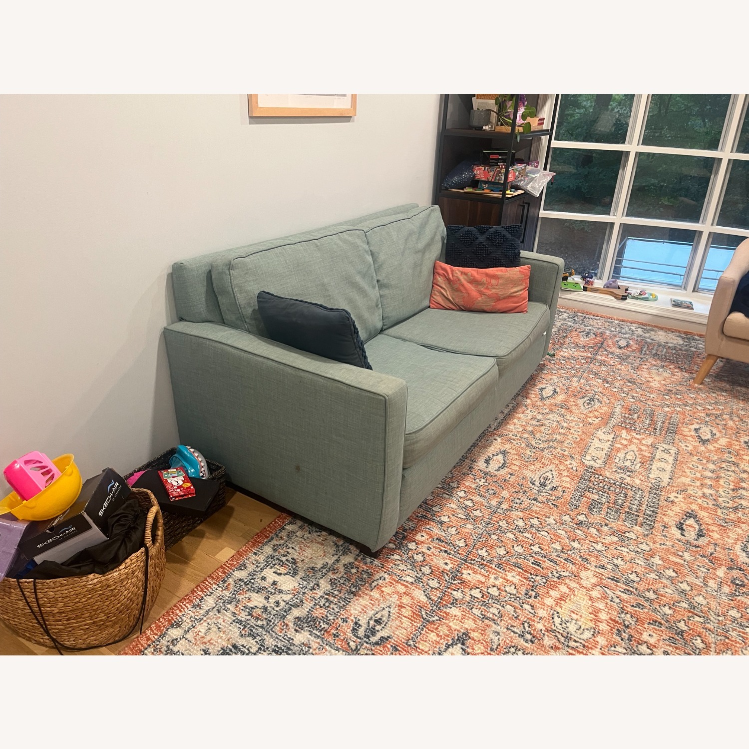 West Elm Henry Light Gray Fabric 2 Seater Sofa - image-2