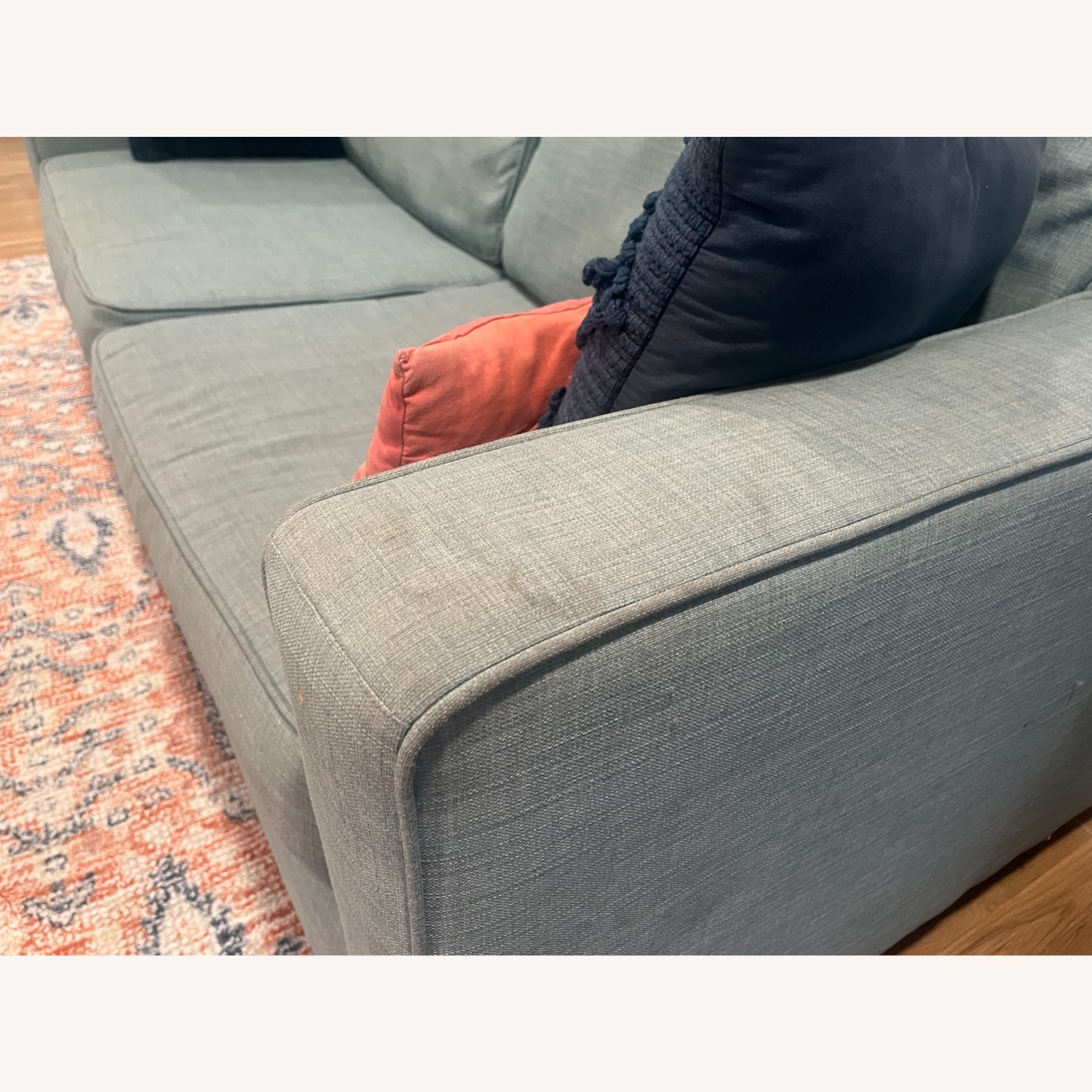 West Elm Henry Light Gray Fabric 2 Seater Sofa - image-5