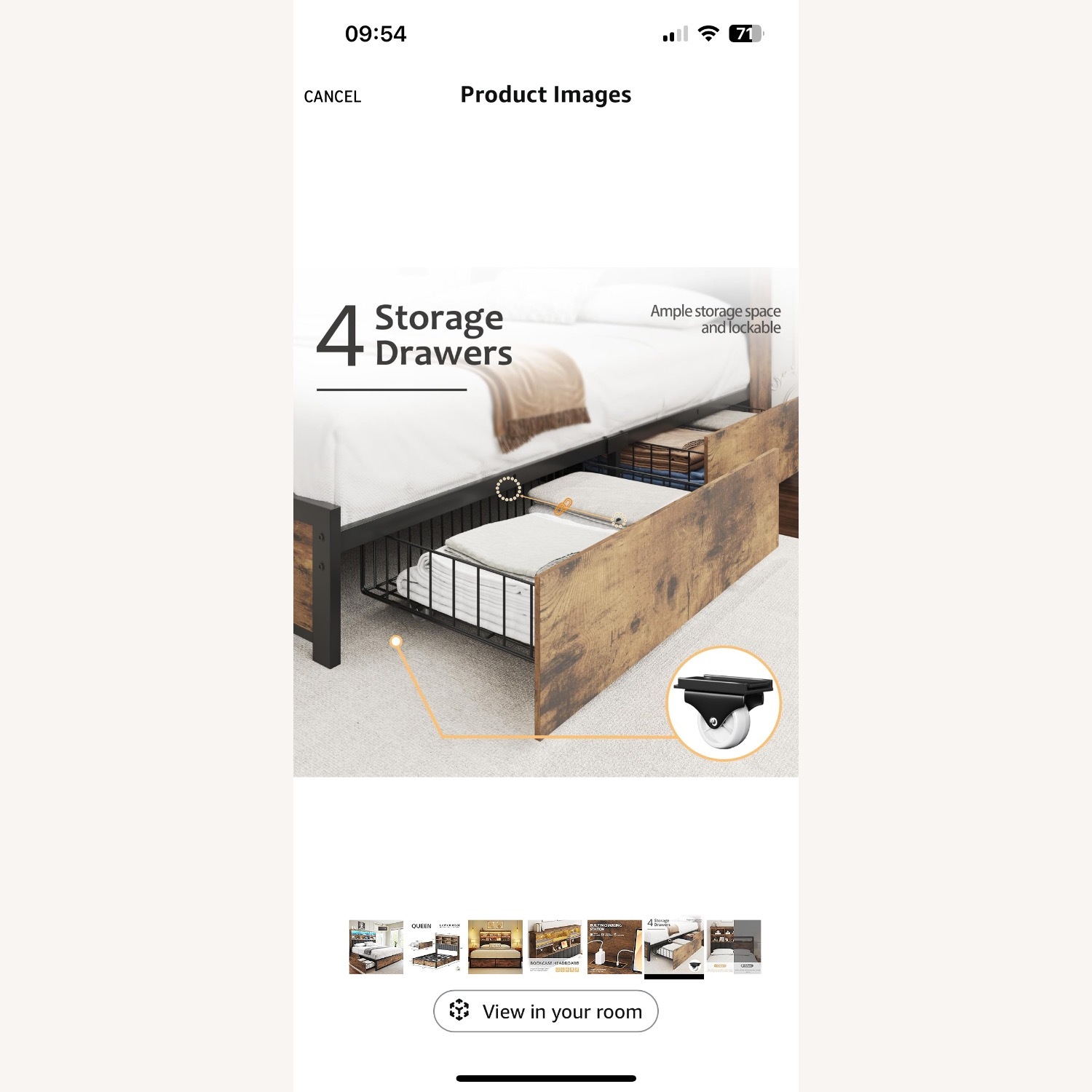 HISOFT Queen Bed Frame - image-6