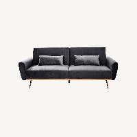 Chillax Dark Gray Velvet Sleeper Sofa