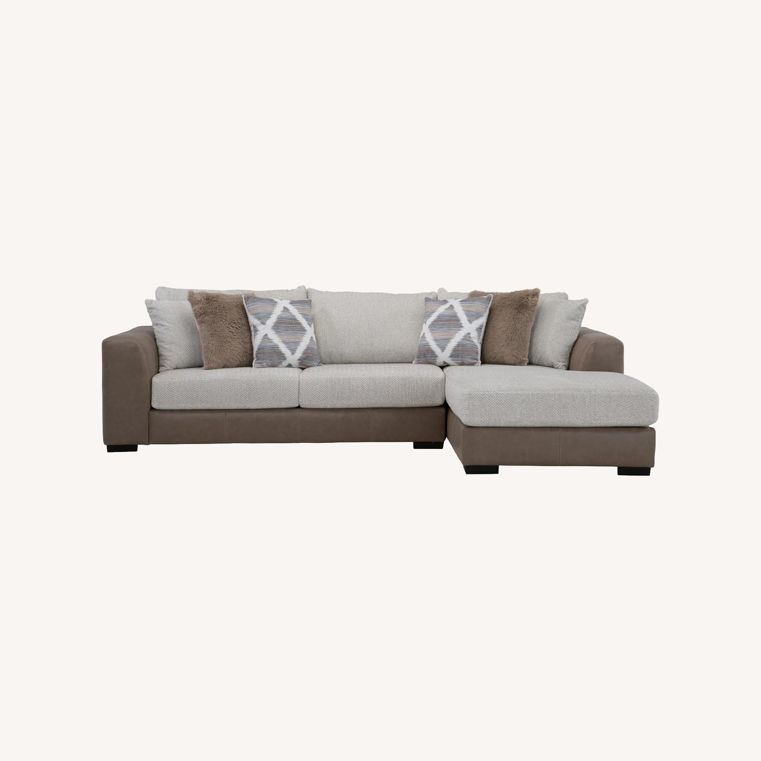 Raymour & Flanigan Mosley Natural 2 Piece Sectional - image-0