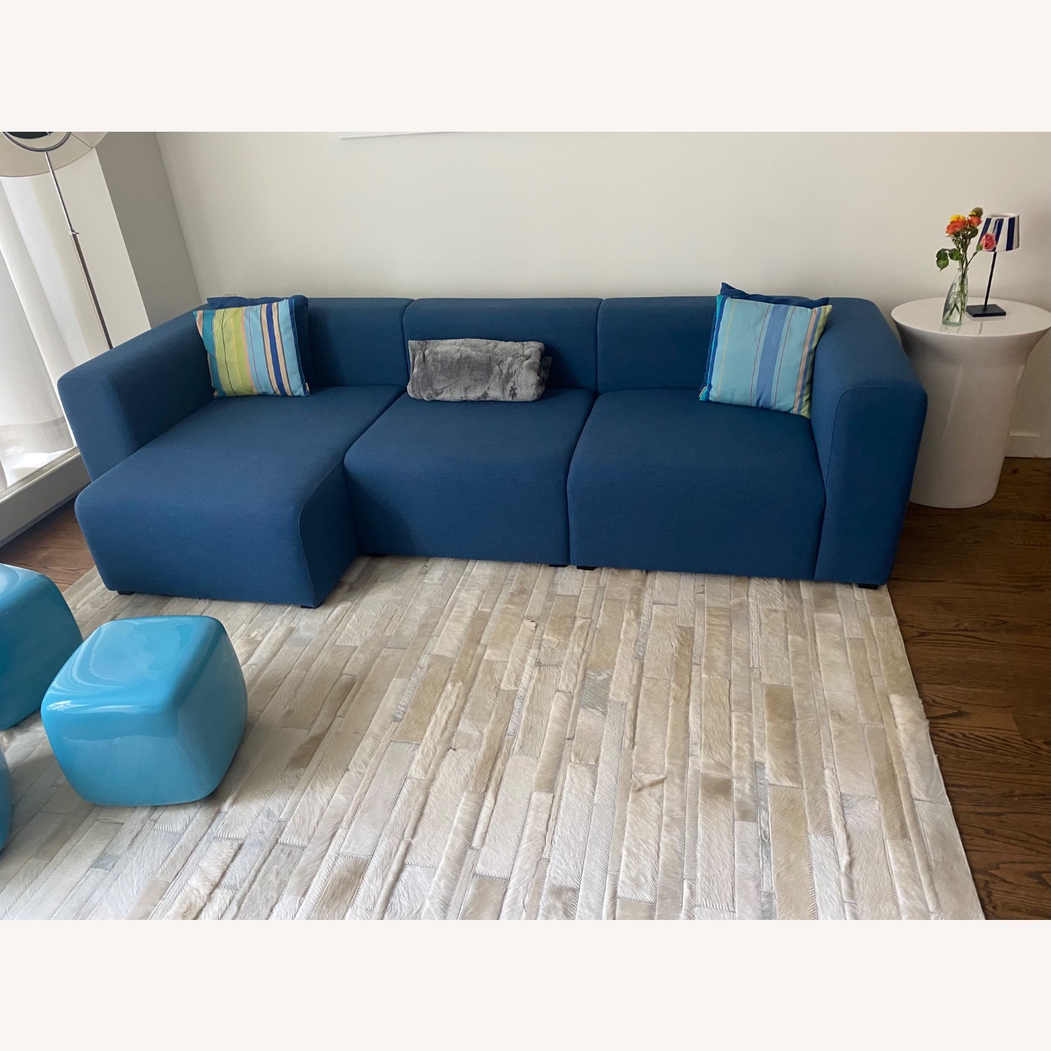 Hay Blue Fabric 3+ Piece Sectional - image-1