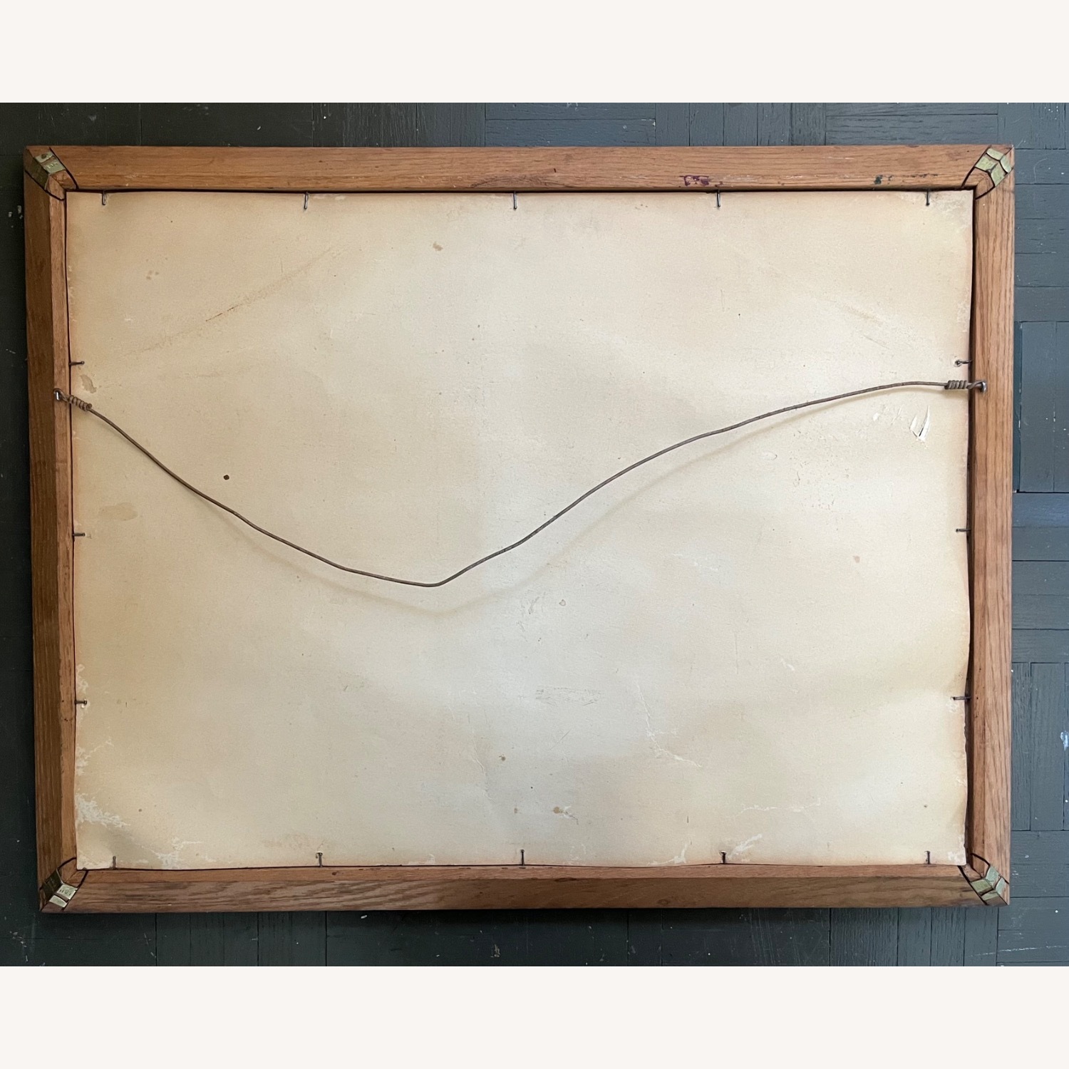 Mid Century Abstract Cityscape Painting - image-6