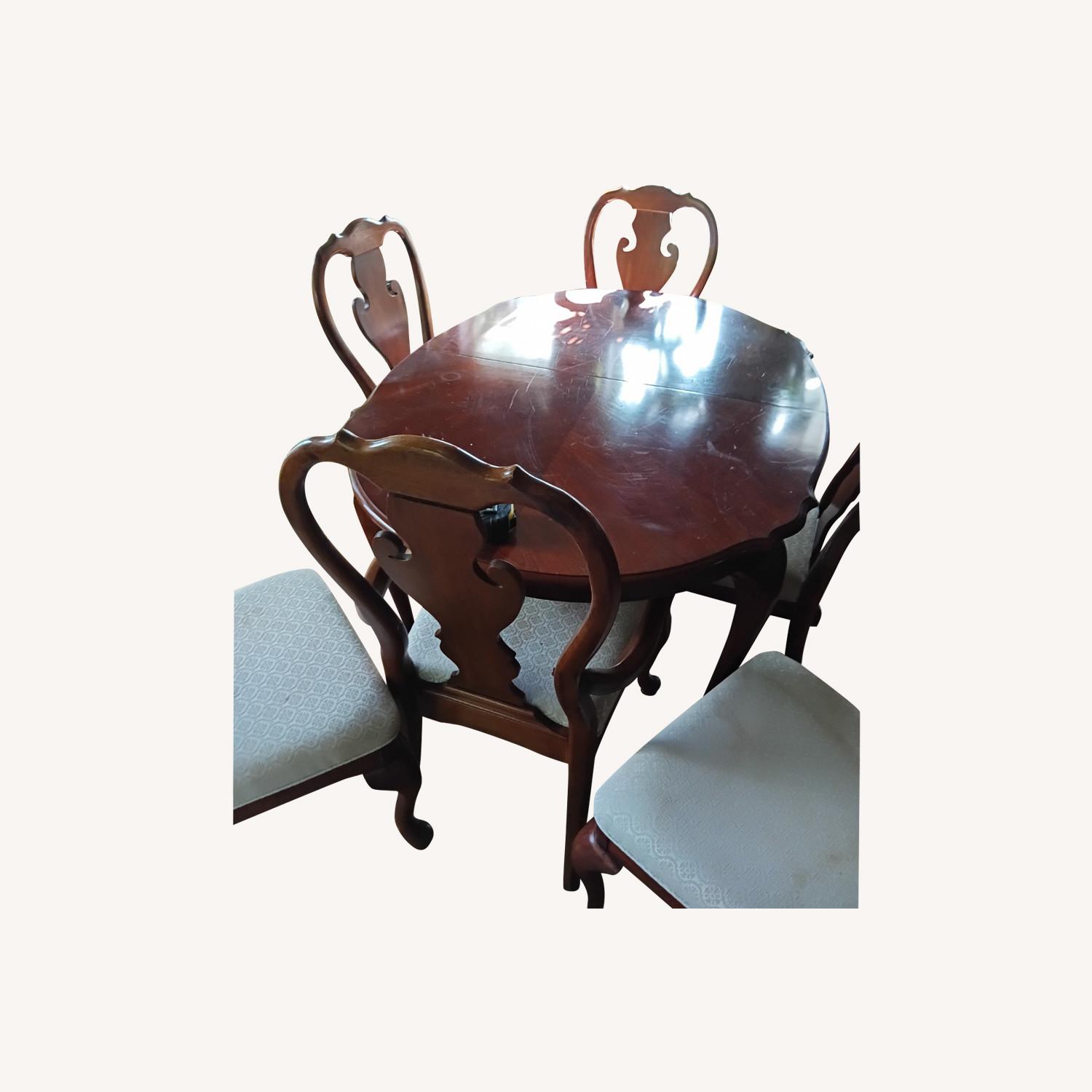 Universal Furniture Dark Brown Wood Dining Set - image-0