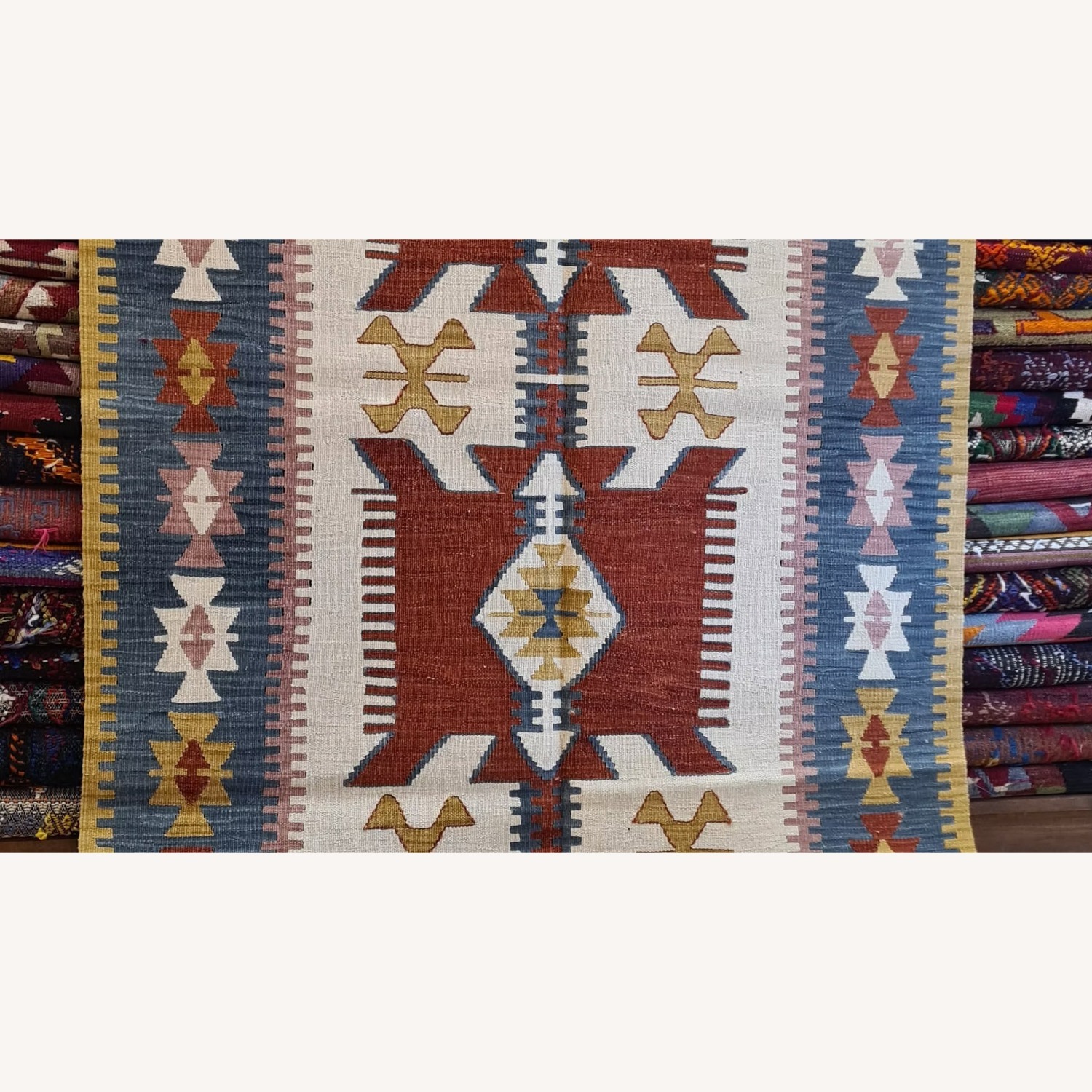 Oushak Modern Heritage Area Rug Kilim Couture - image-2