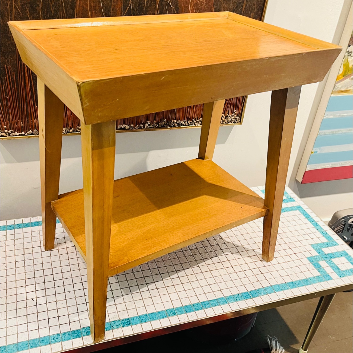 Mid Century Modern Side Table 1950s - image-1