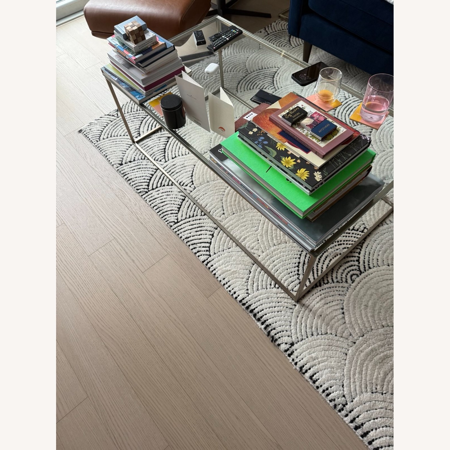 CB2 Flutter White Wool Area Rug 5' x 8' - image-4