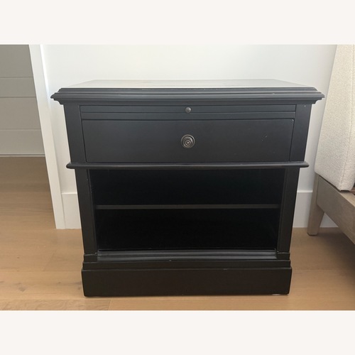 Used Pottery Barn Branford Black Nightstand for sale on AptDeco