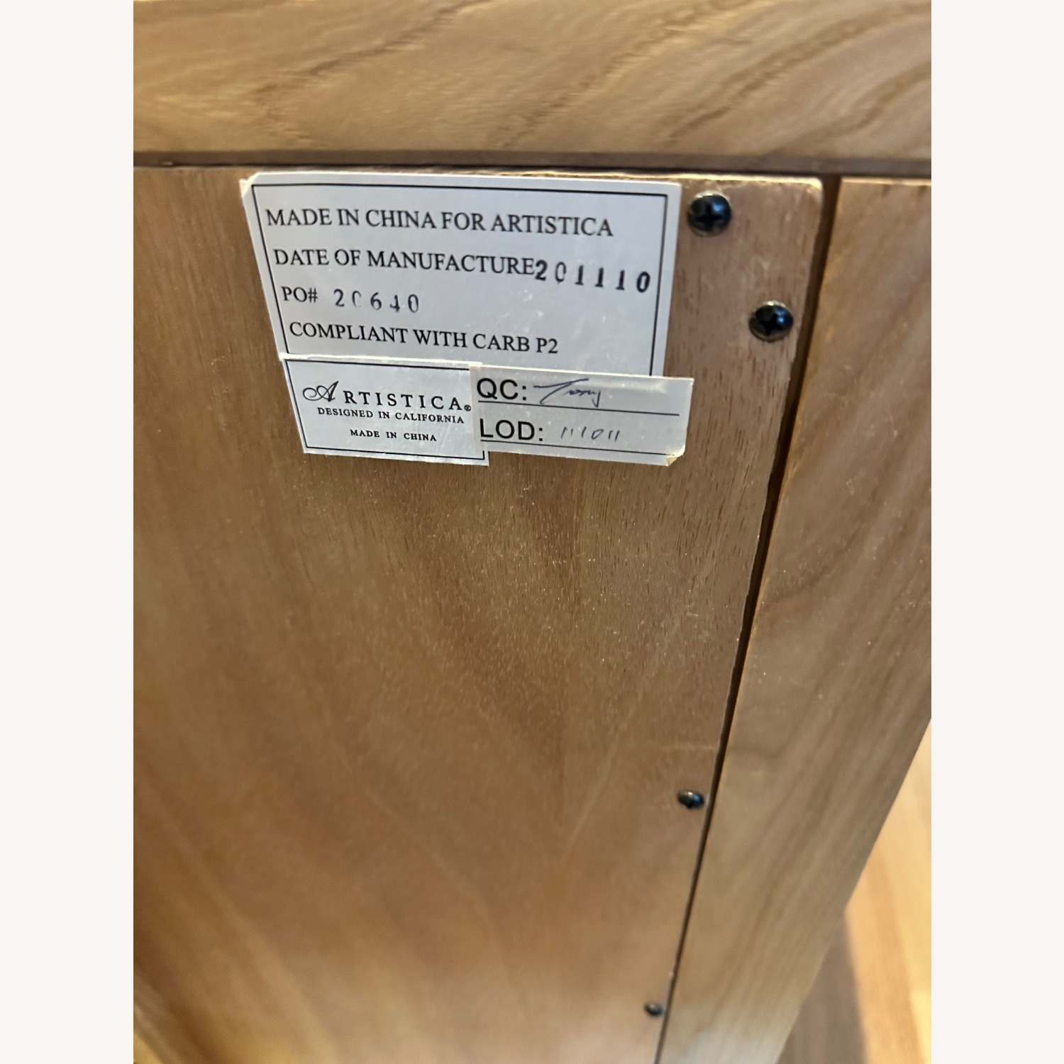 Natural Wood Media Storage / Console - image-3