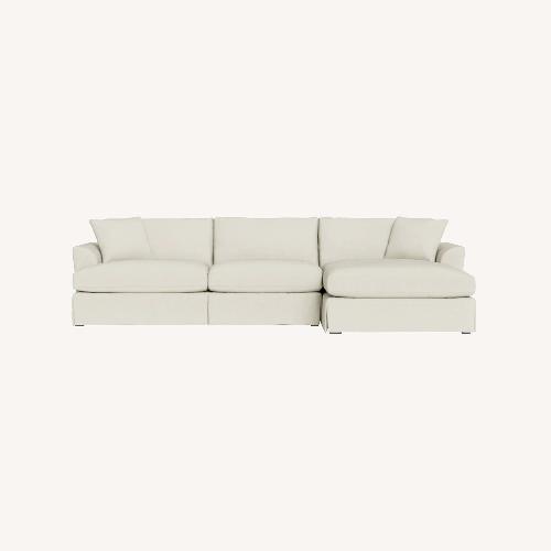 Used ABC Carpet and Home White 3+ Piece Sectional for sale on AptDeco