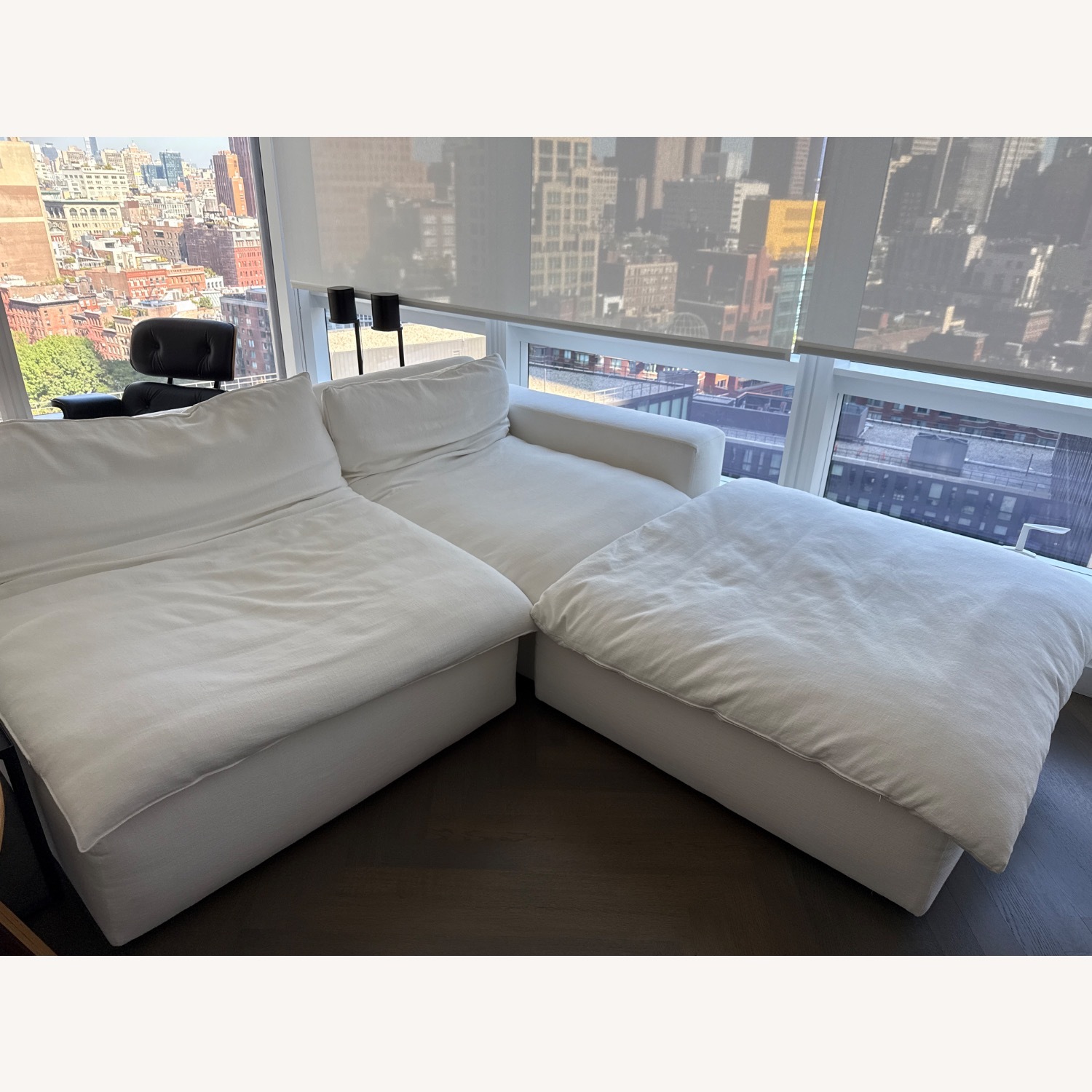 ABC Carpet and Home White 3+ Piece Sectional - image-2