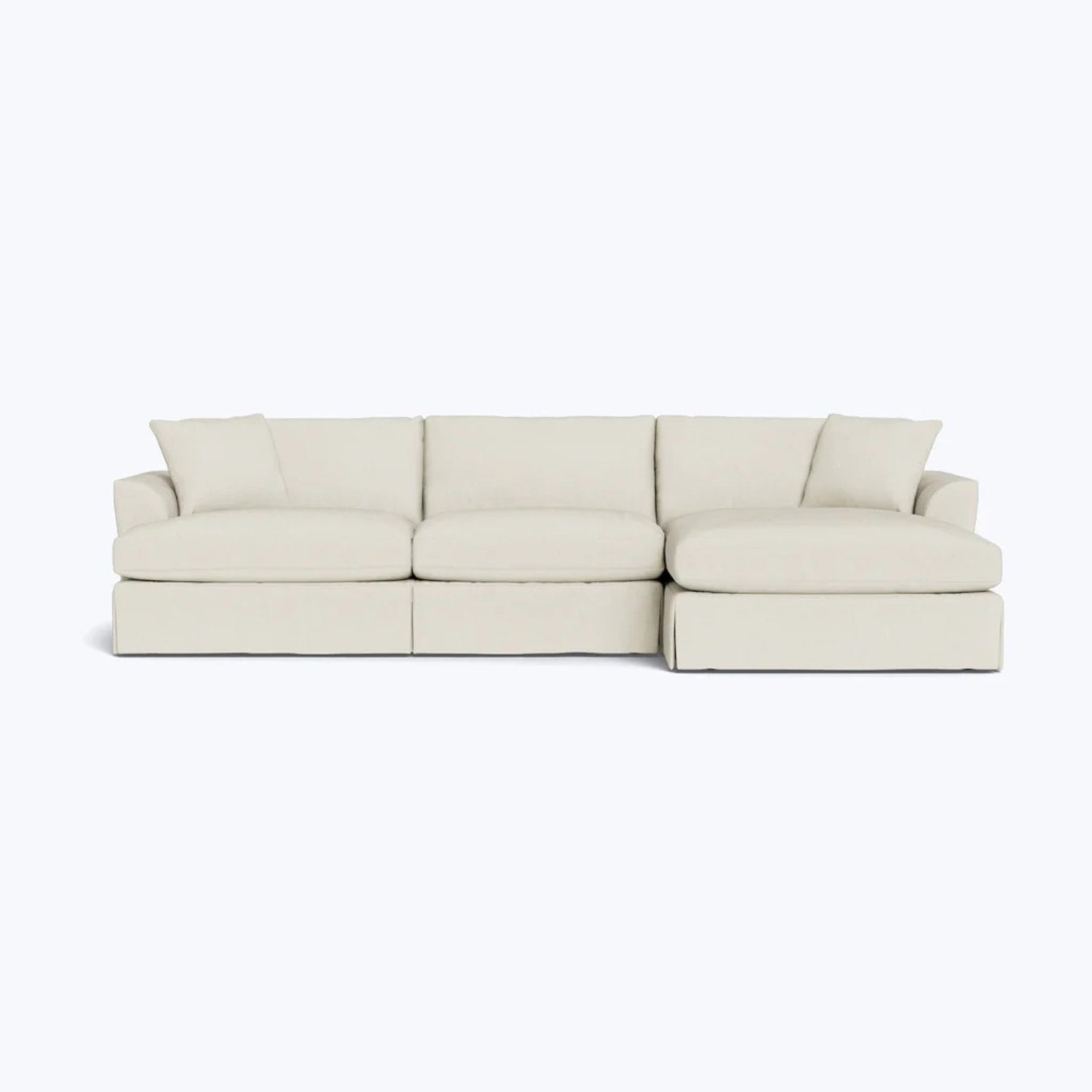 ABC Carpet and Home White 3+ Piece Sectional - image-5