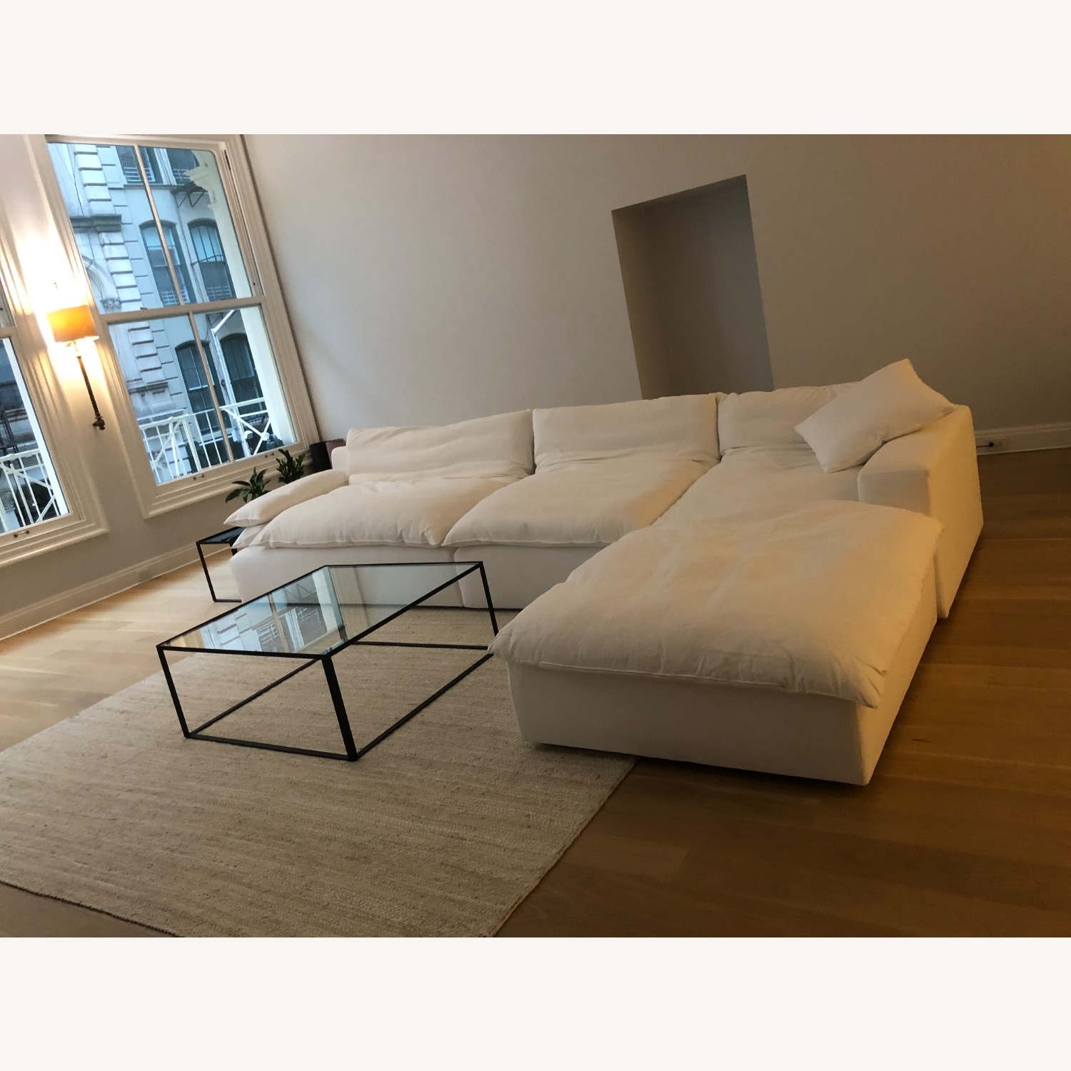 ABC Carpet and Home White 3+ Piece Sectional - image-1