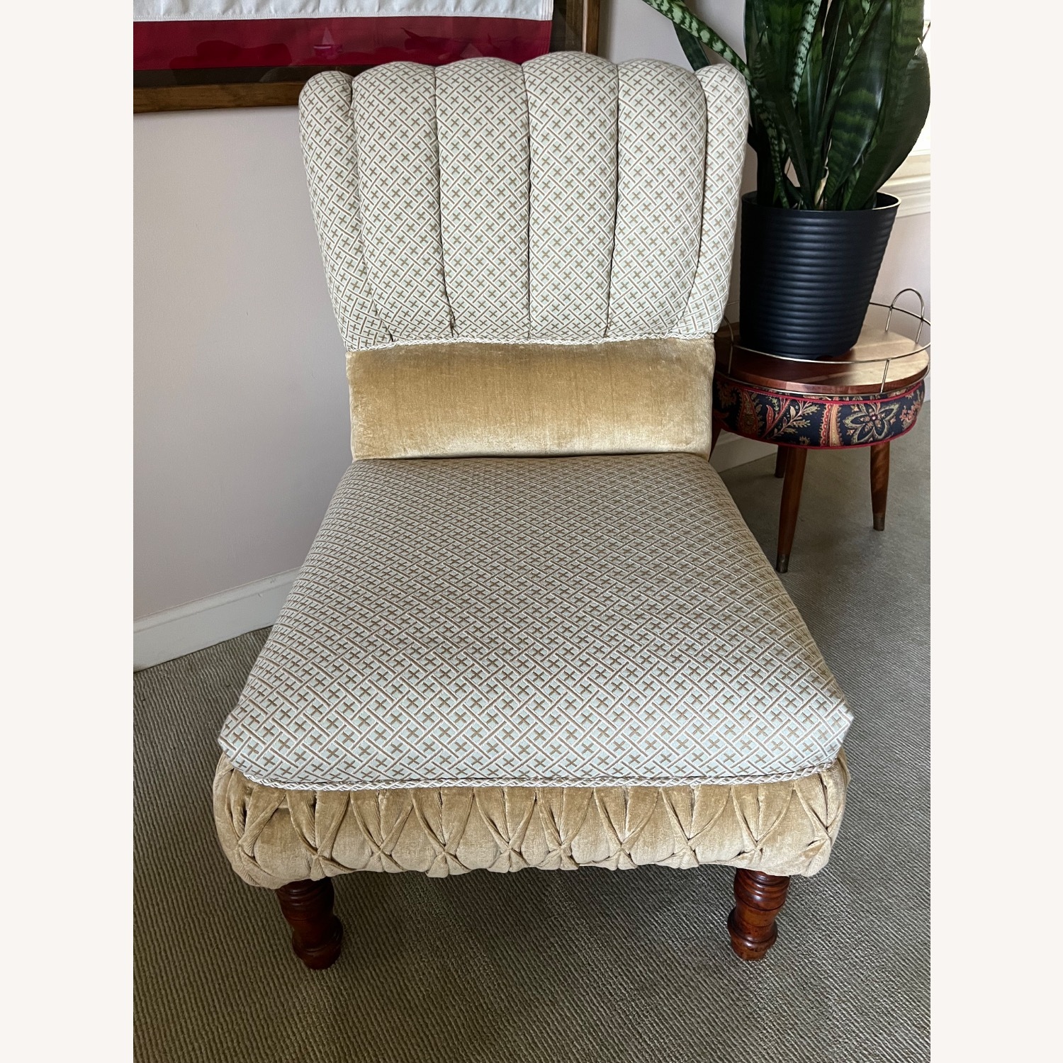 Vintage/Antique Finds Fabric Accent Chair - image-1