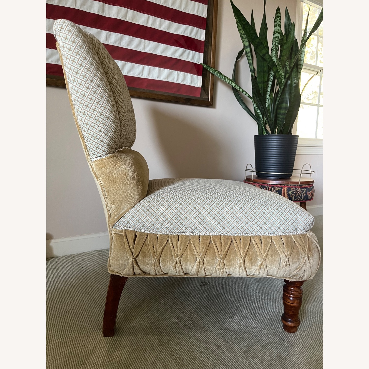 Vintage/Antique Finds Fabric Accent Chair - image-4