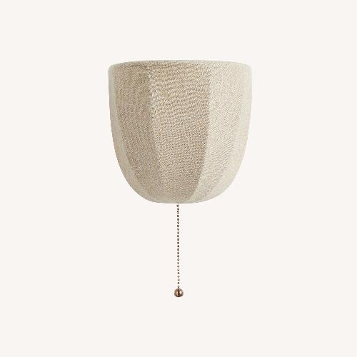 Used Crate & Barrel Natural Linen Wall Lamp for sale on AptDeco