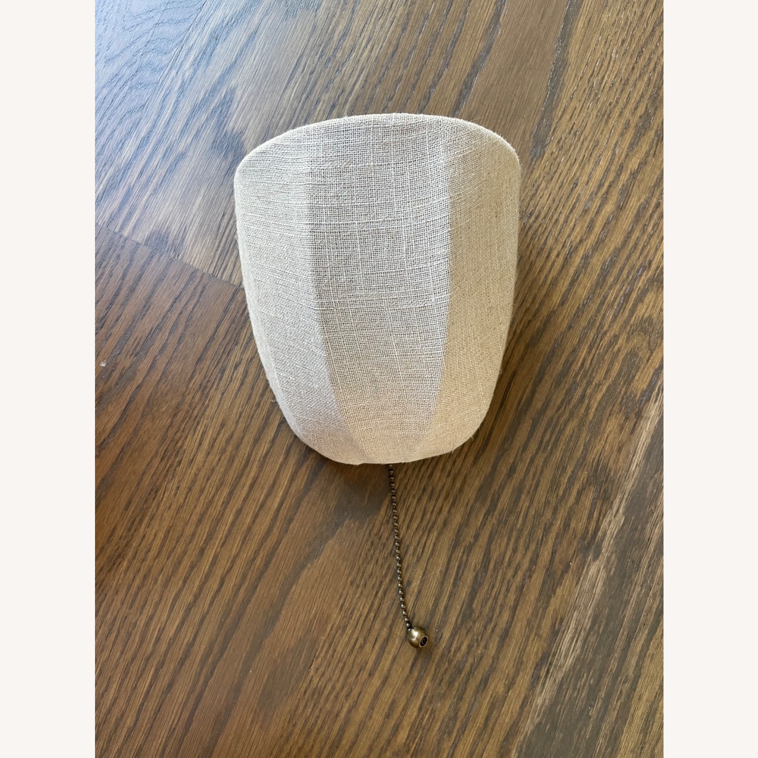 Crate & Barrel Natural Linen Wall Lamp - image-3