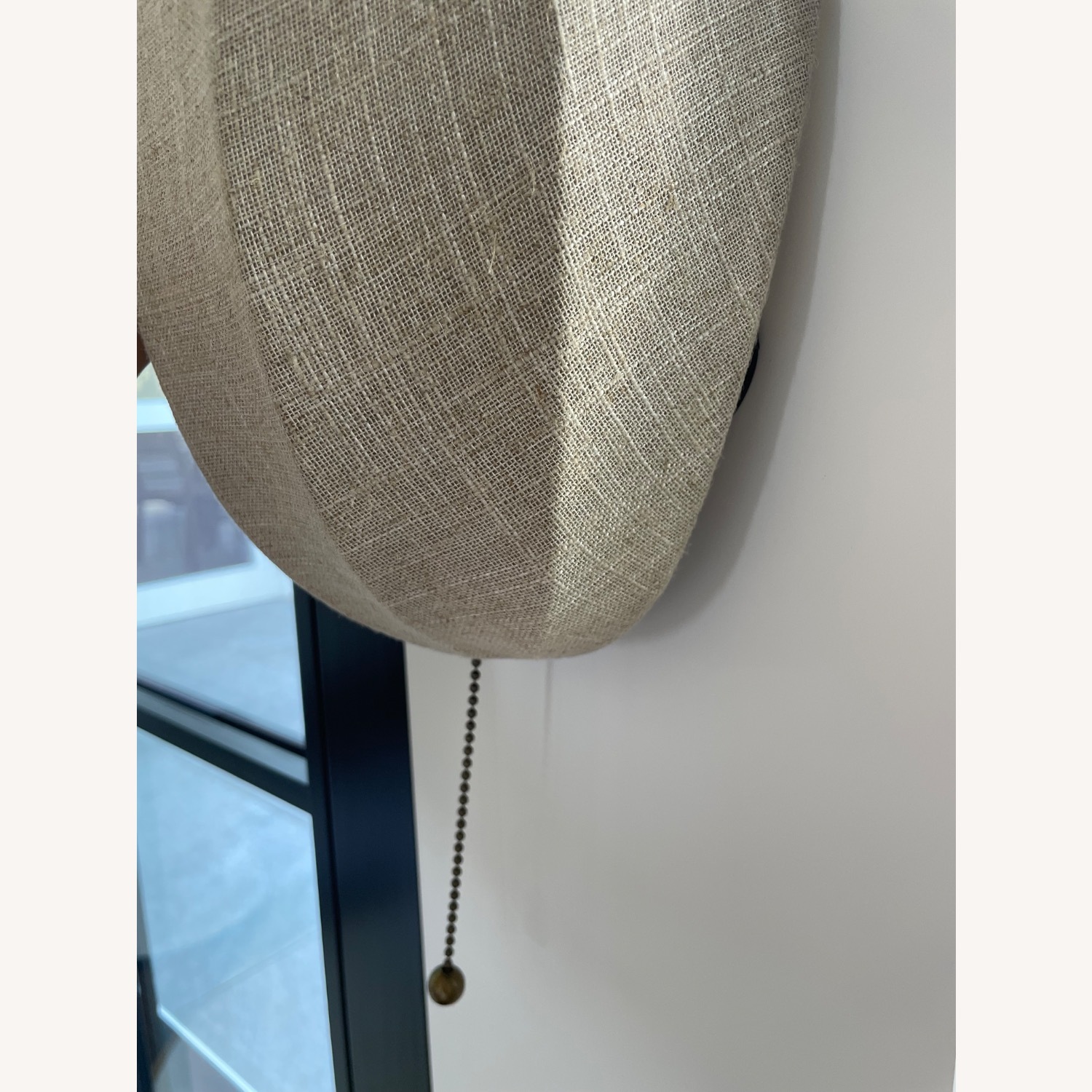 Crate & Barrel Natural Linen Wall Lamp - image-2