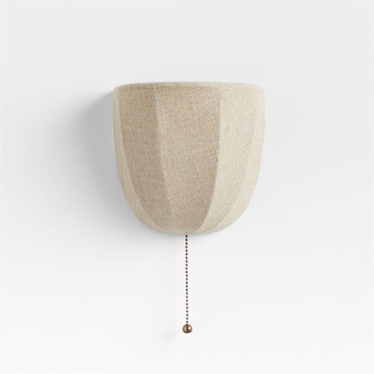 Crate & Barrel Natural Linen Wall Lamp - image-8