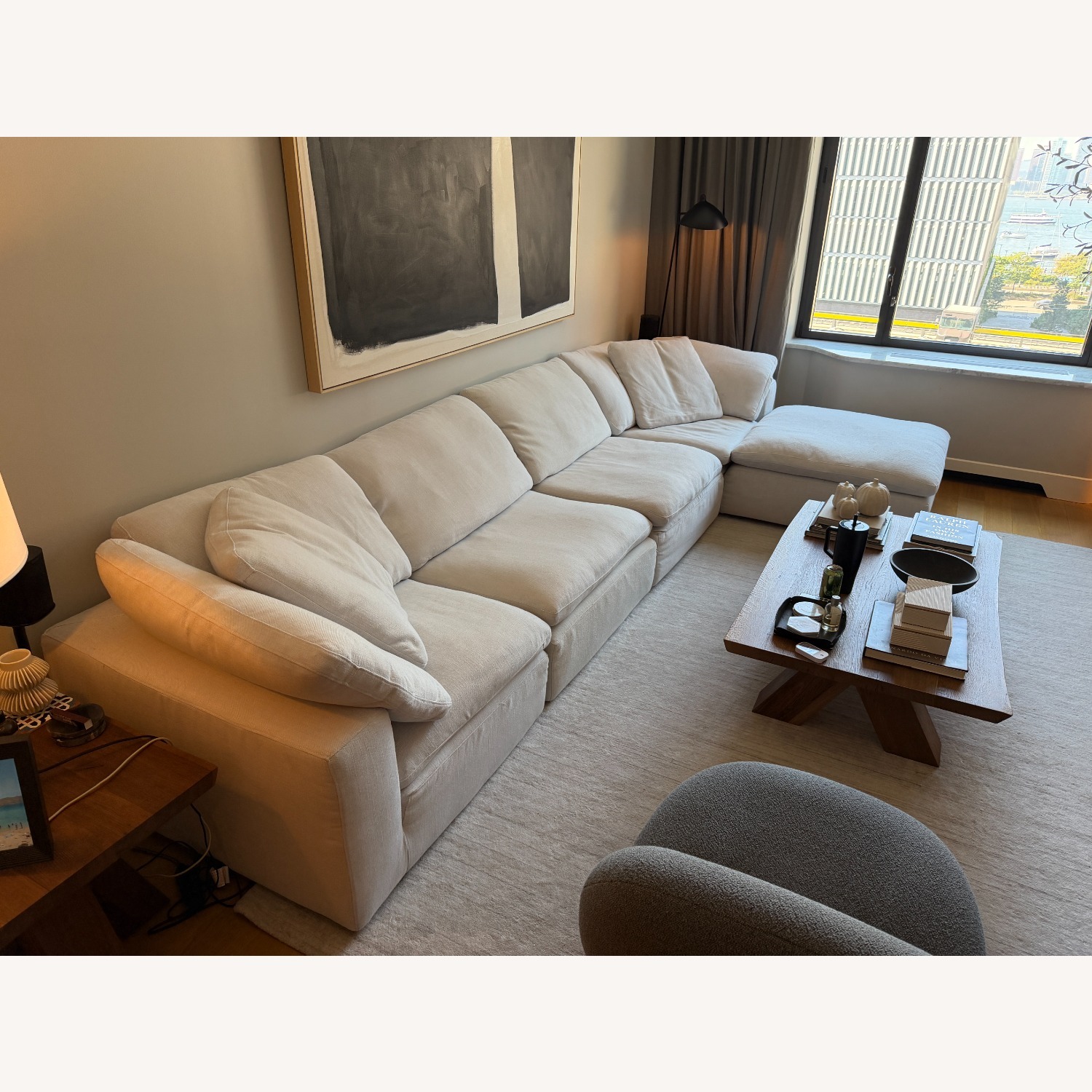 Restoration Hardware Cloud Couch Sectional - Gray - image-7