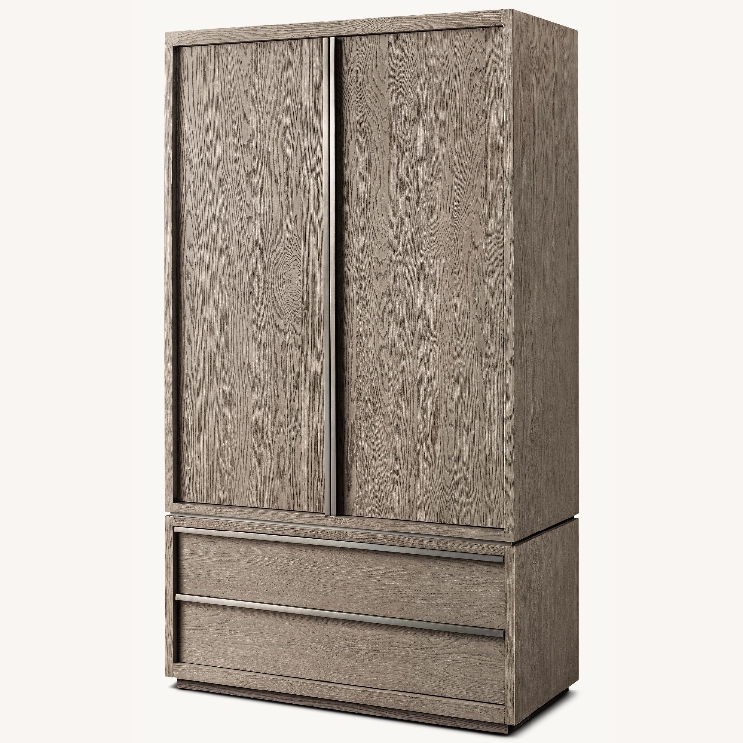 Restoration Hardware Bezier Armoire in Grey Oak - image-0