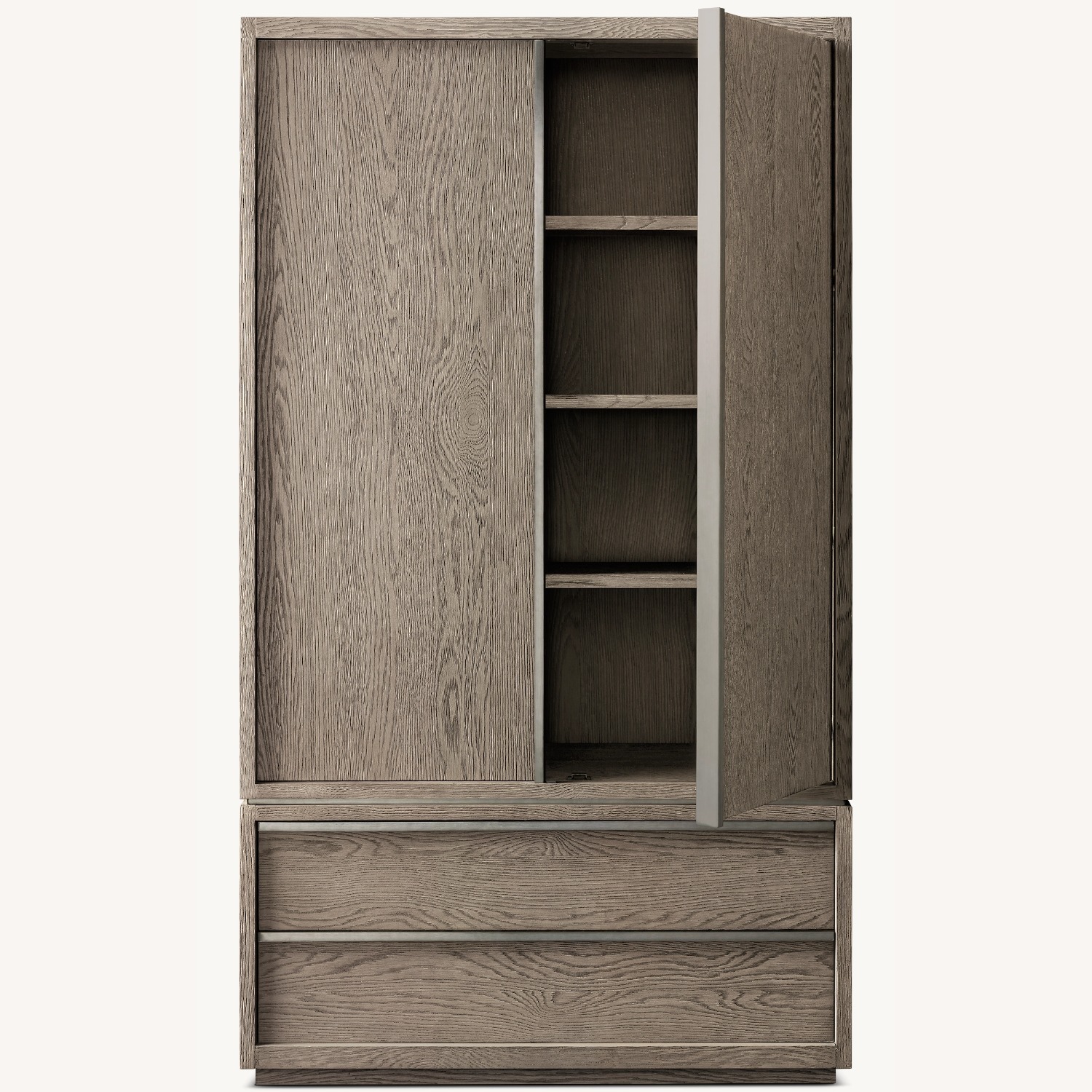 Restoration Hardware Bezier Armoire in Grey Oak - image-5