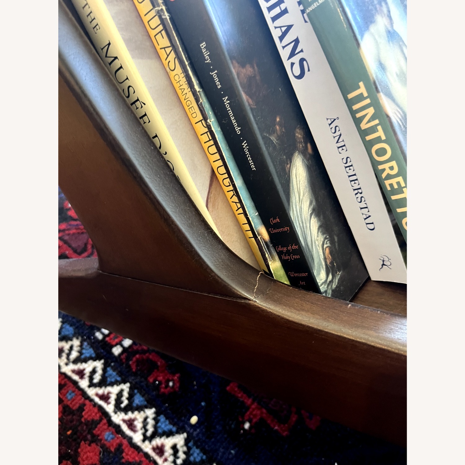 West Elm Dark Brown Wood Veneer Glass Coffee Table - image-5