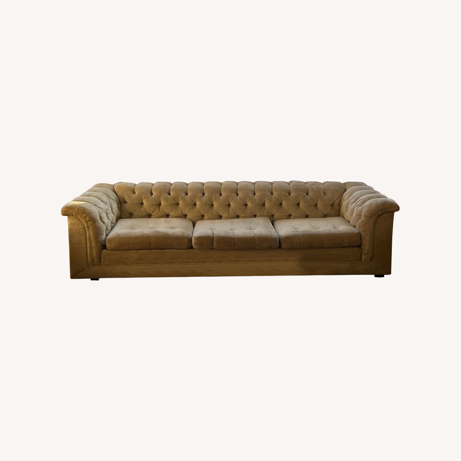White Suede Sleeper Sofa - image-0