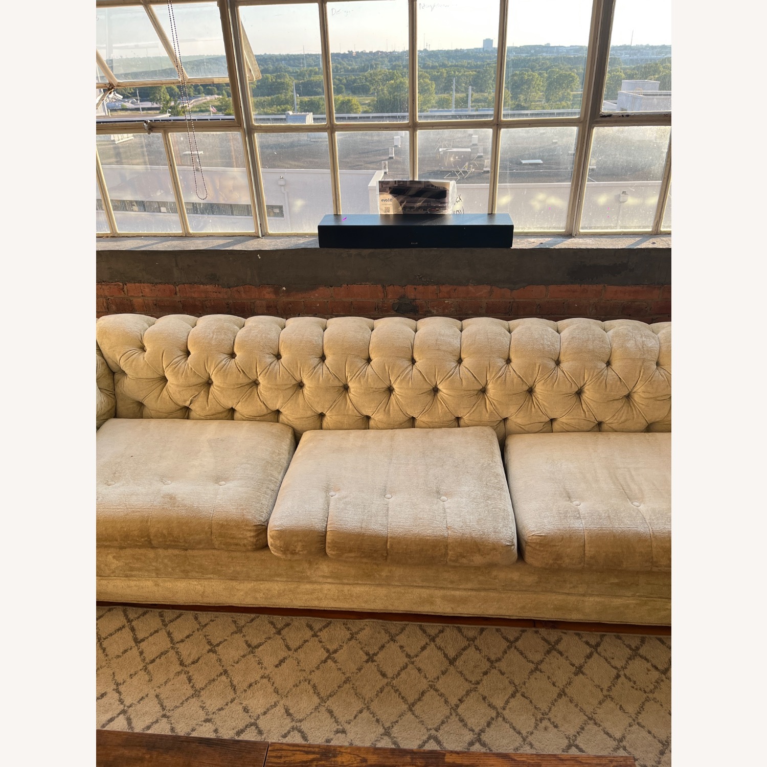 White Suede Sleeper Sofa - image-5