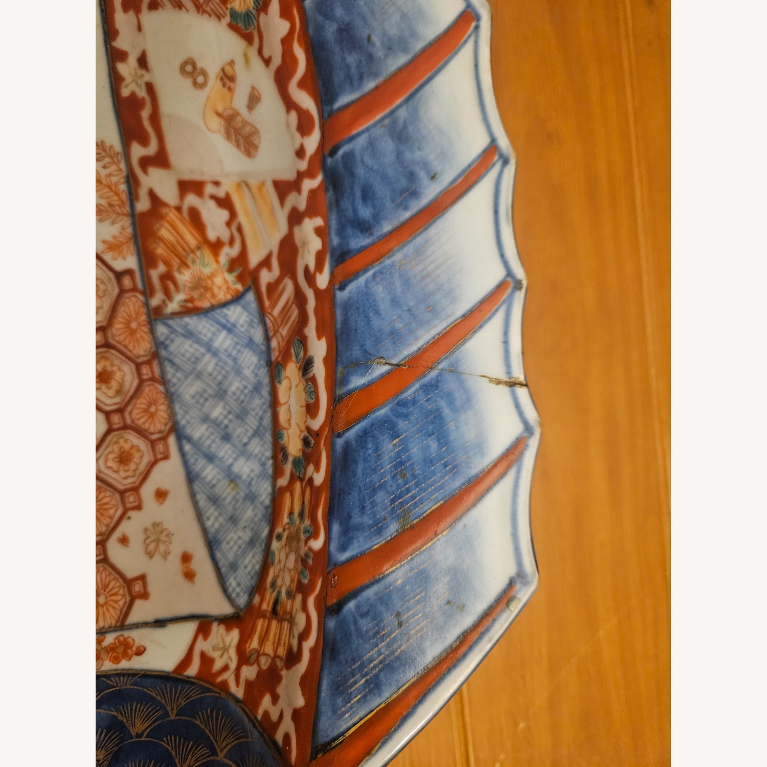 Antique Chinese Handpainted Fish Platter - image-3