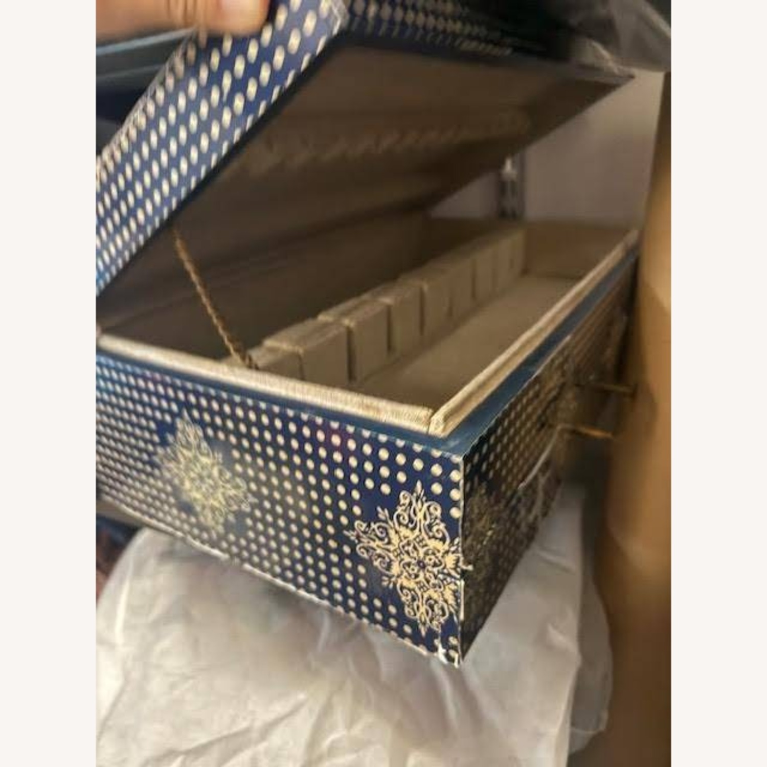 Anthropologie Blue Wood Chest - image-20