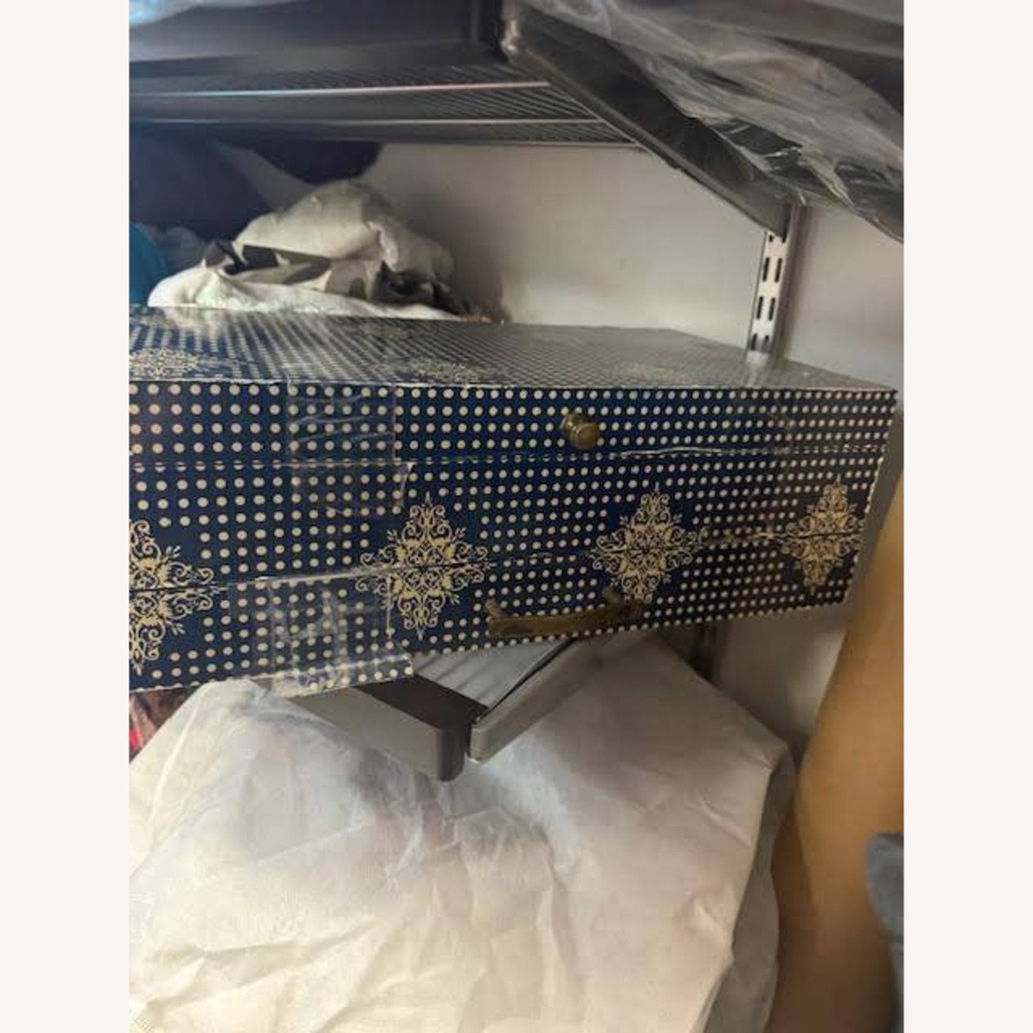 Anthropologie Blue Wood Chest - image-16