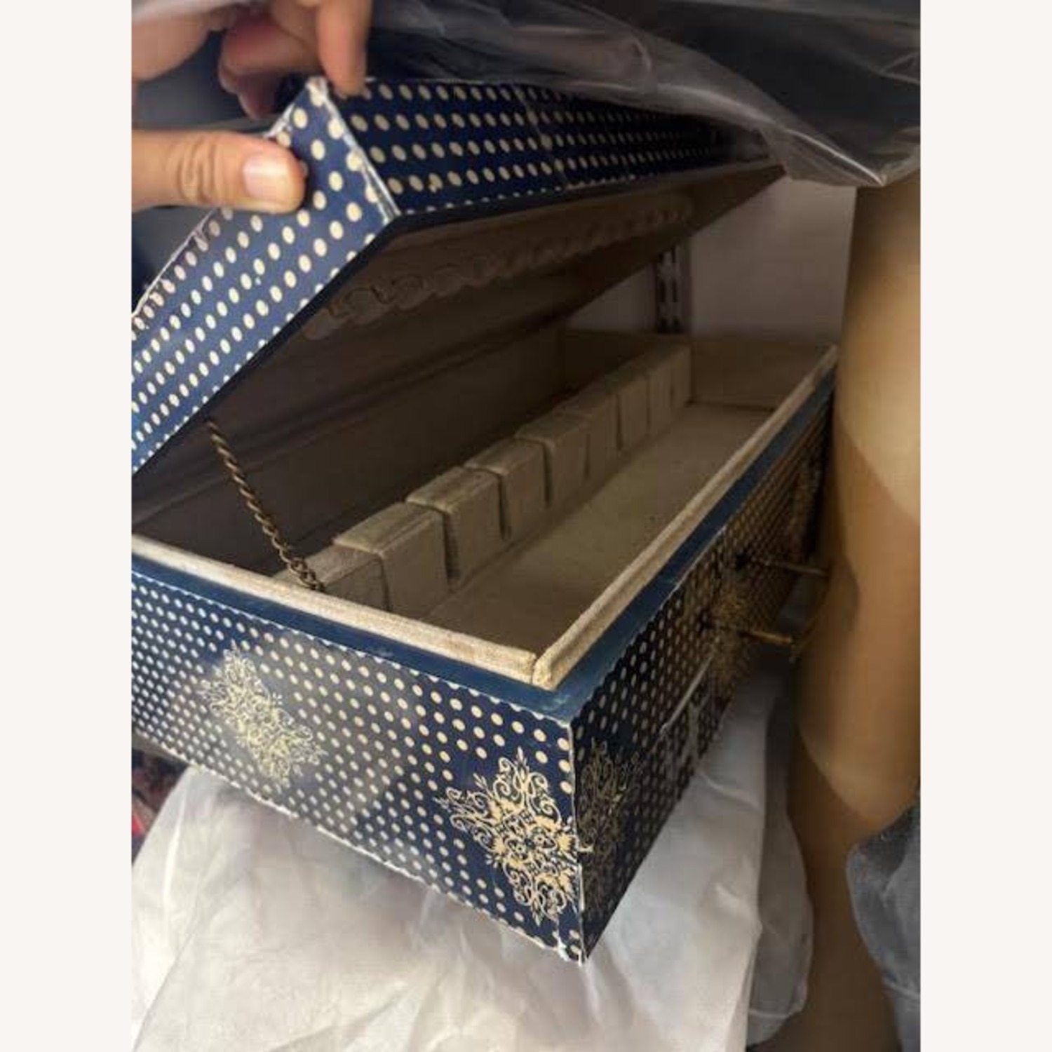 Anthropologie Blue Wood Chest - image-21