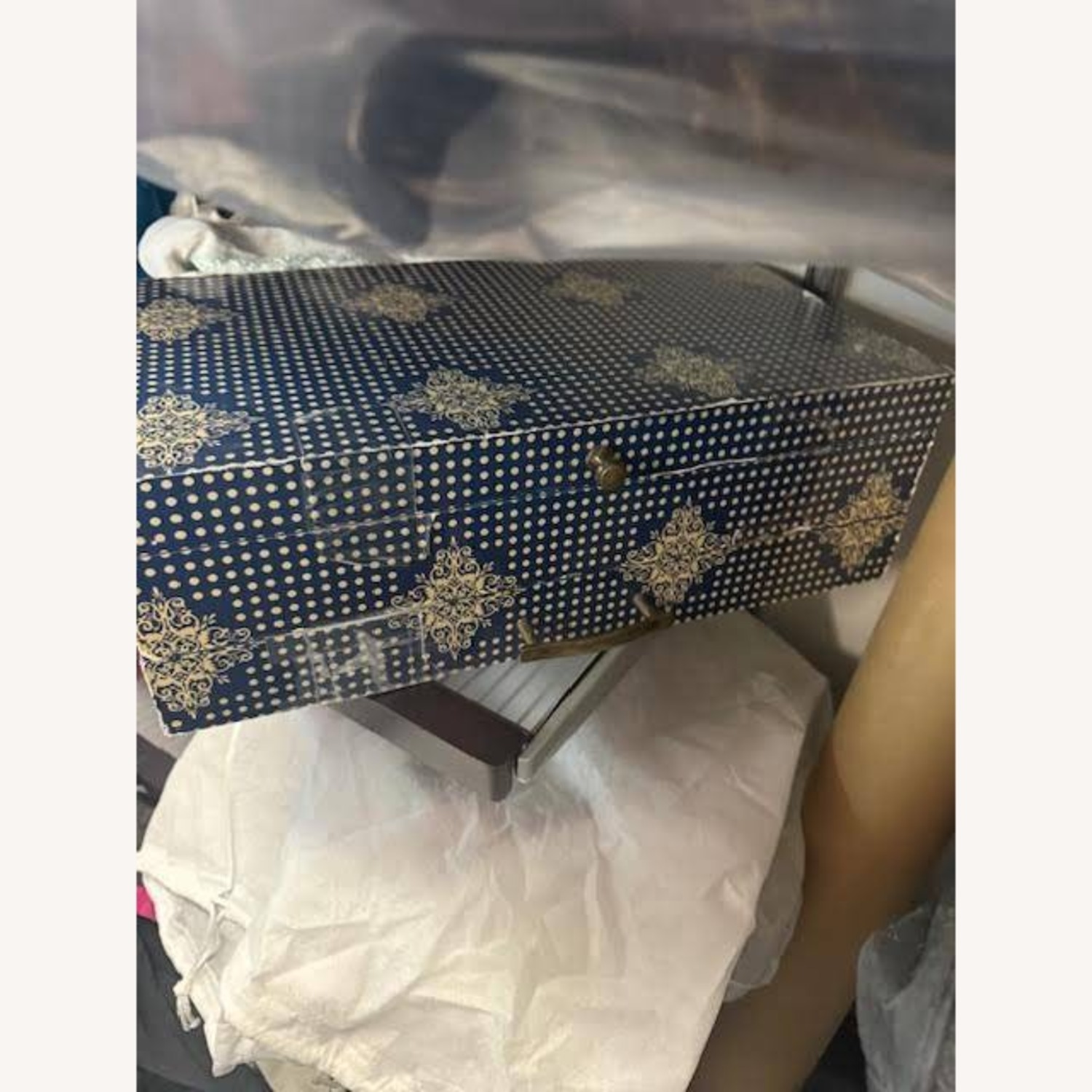 Anthropologie Blue Wood Chest - image-18