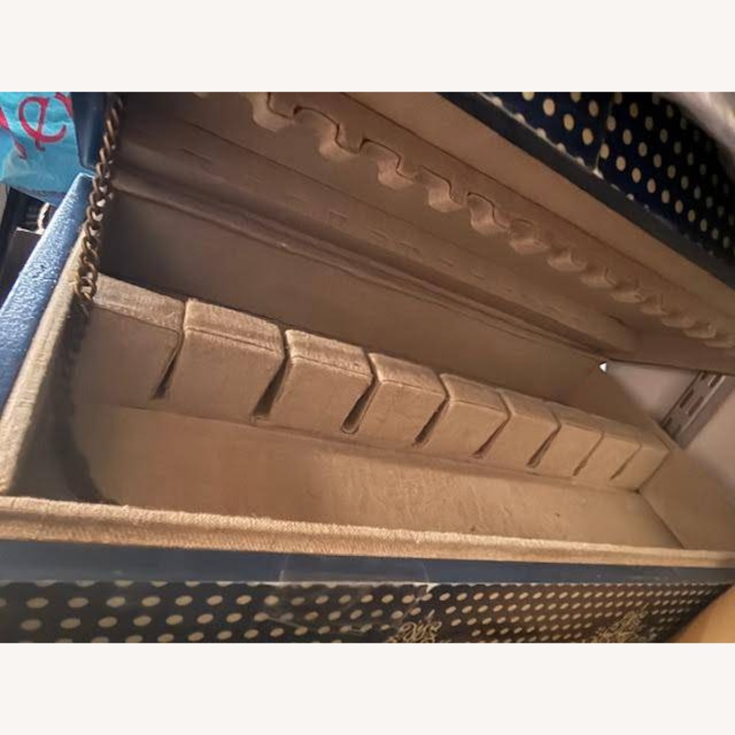 Anthropologie Blue Wood Chest - image-12