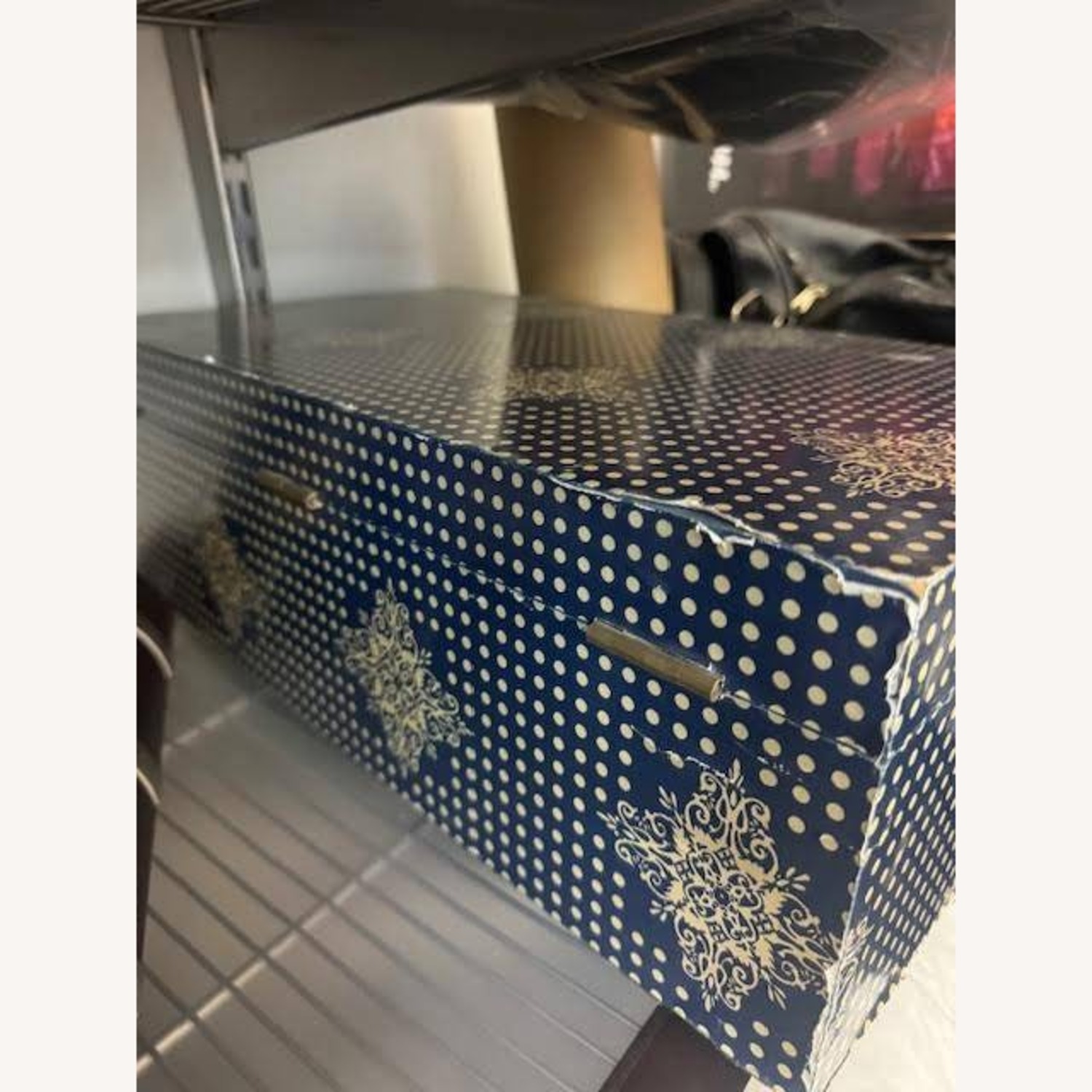 Anthropologie Blue Wood Chest - image-14