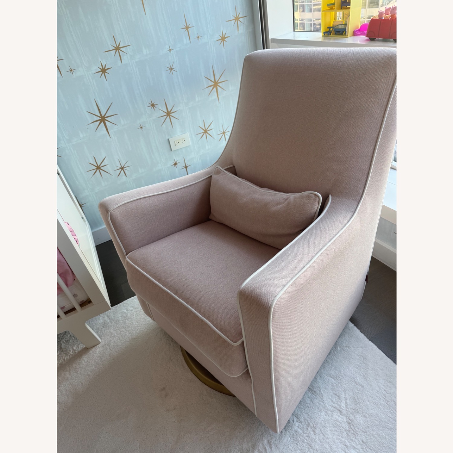 Monte Design Pink Fabric Nursing Chair - image-4