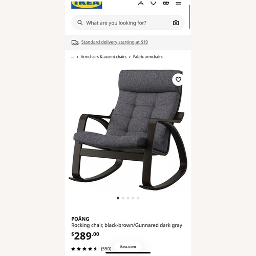 Used IKEA Dark Gray Fabric Recliner for sale on AptDeco