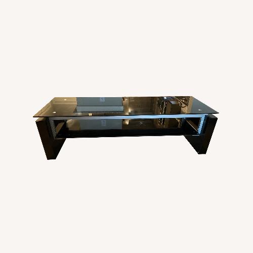 Used Black Glass Coffee Table for sale on AptDeco
