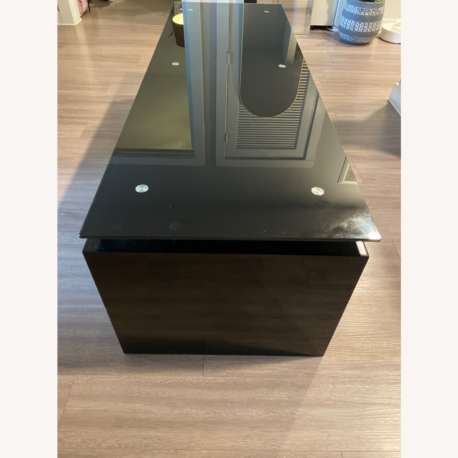 Black Glass Coffee Table - image-2
