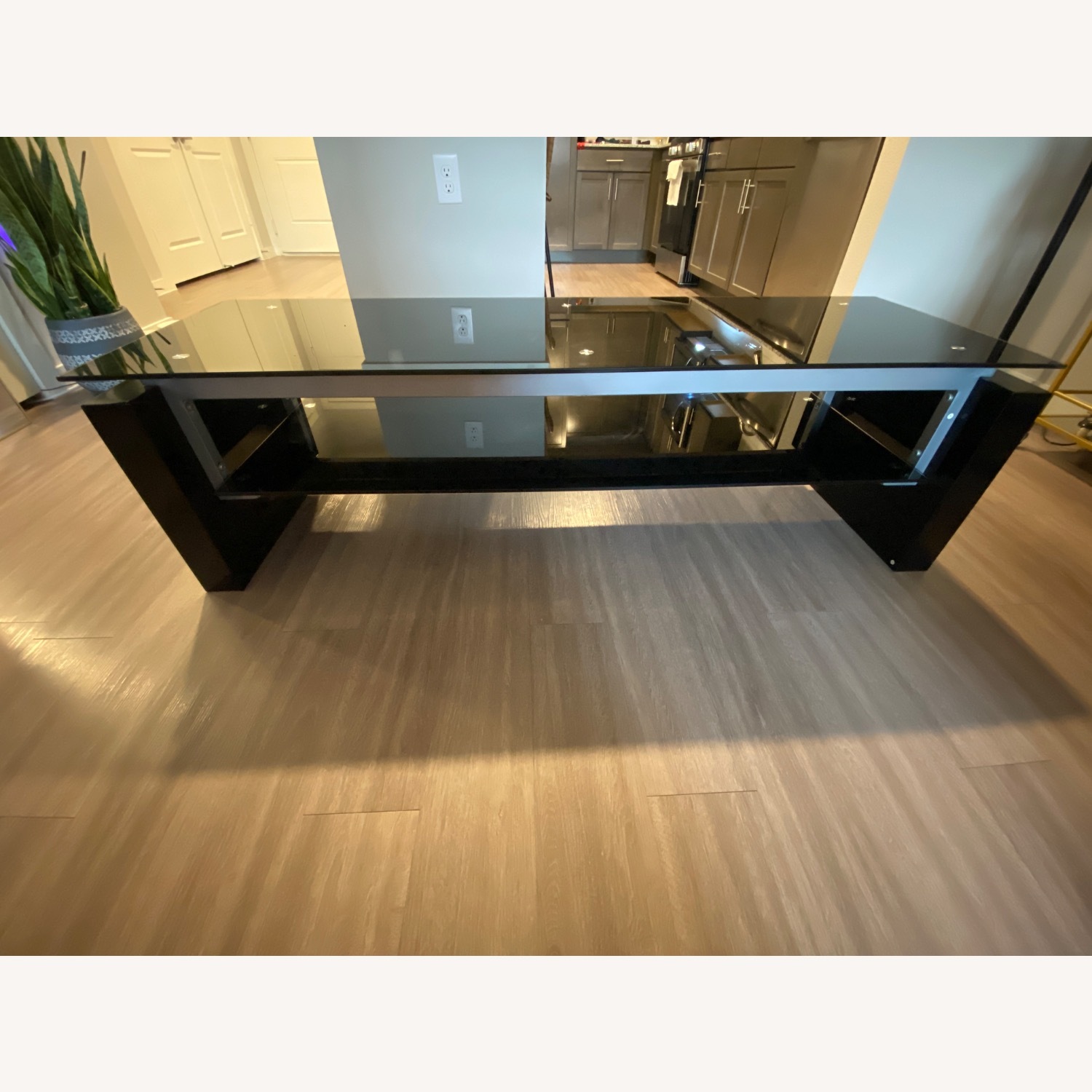 Black Glass Coffee Table - image-3
