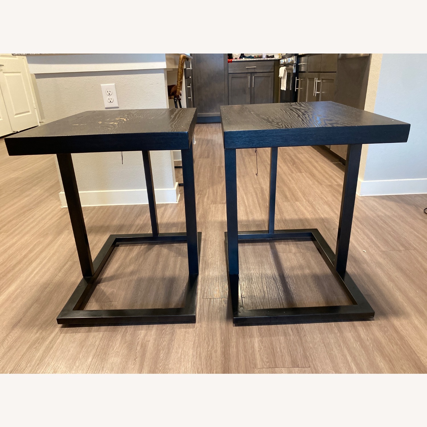 Dark Brown Wood Side Tables - image-5